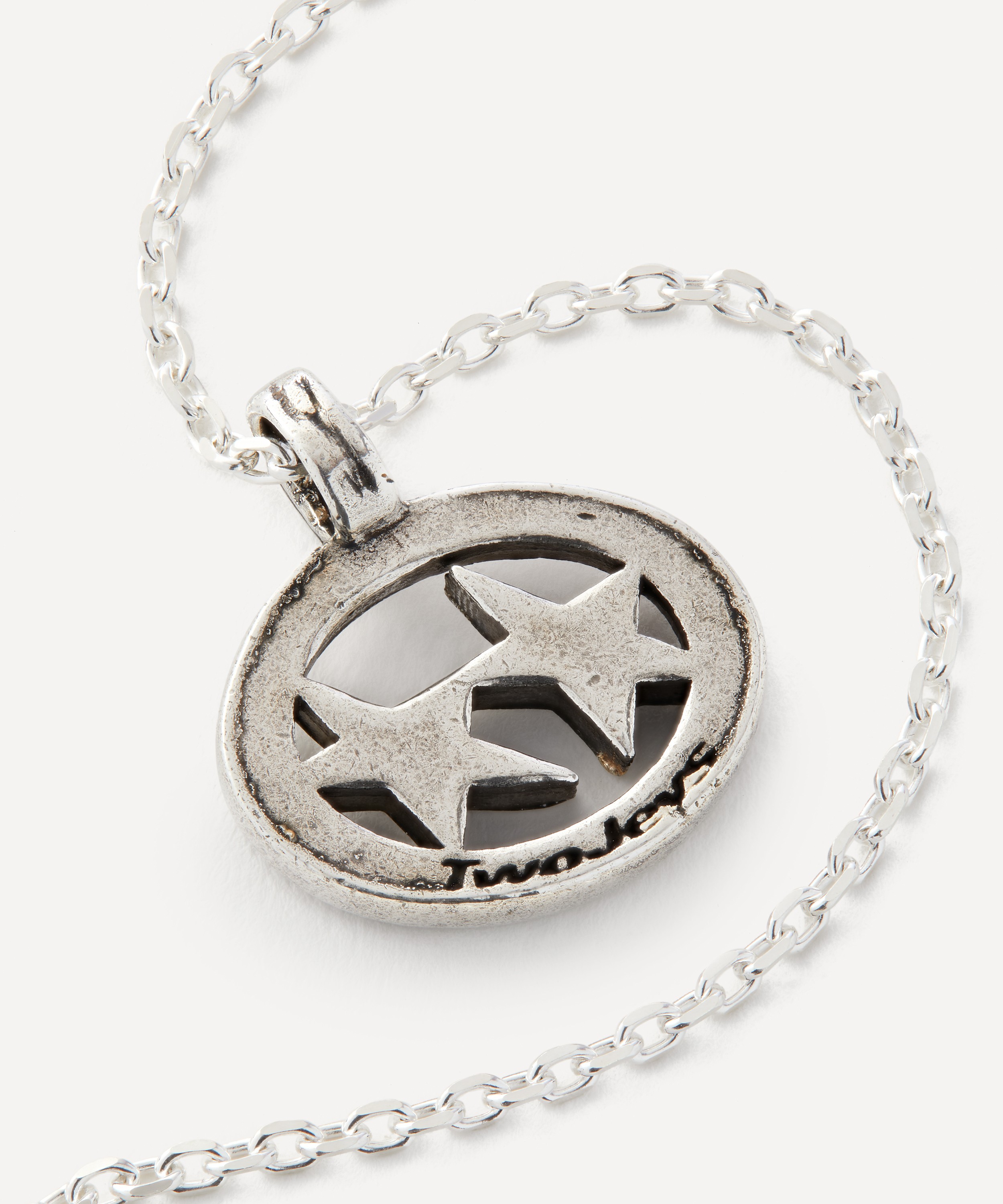 Two Jeys - Silver Superstar Pendant Necklace image number 1