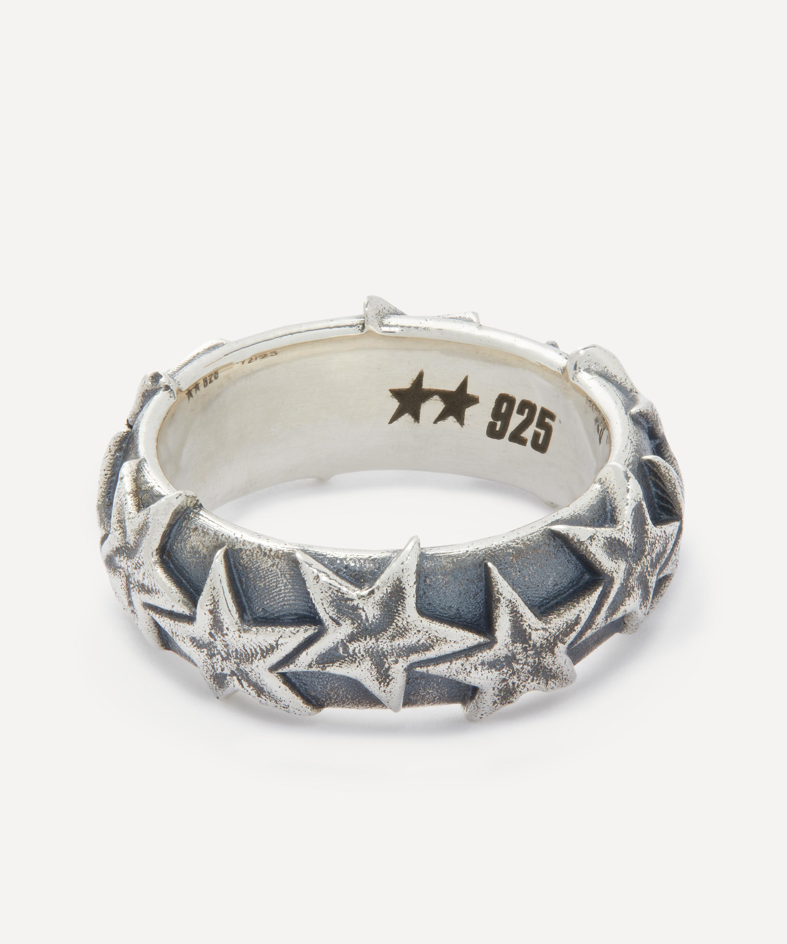 Two Jeys - Silver Star Glaze Band Ring