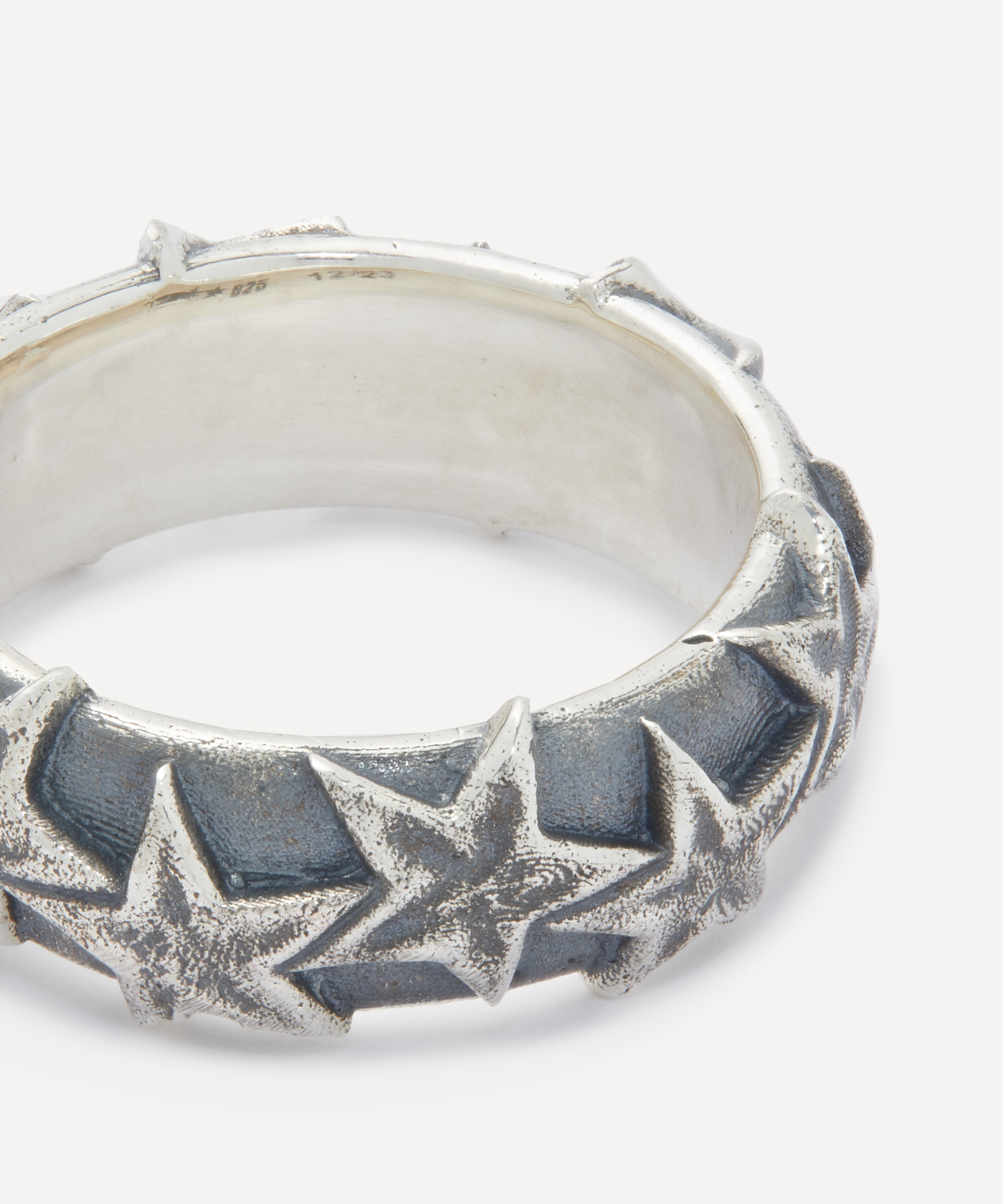 Two Jeys - Silver Star Glaze Band Ring image number 2