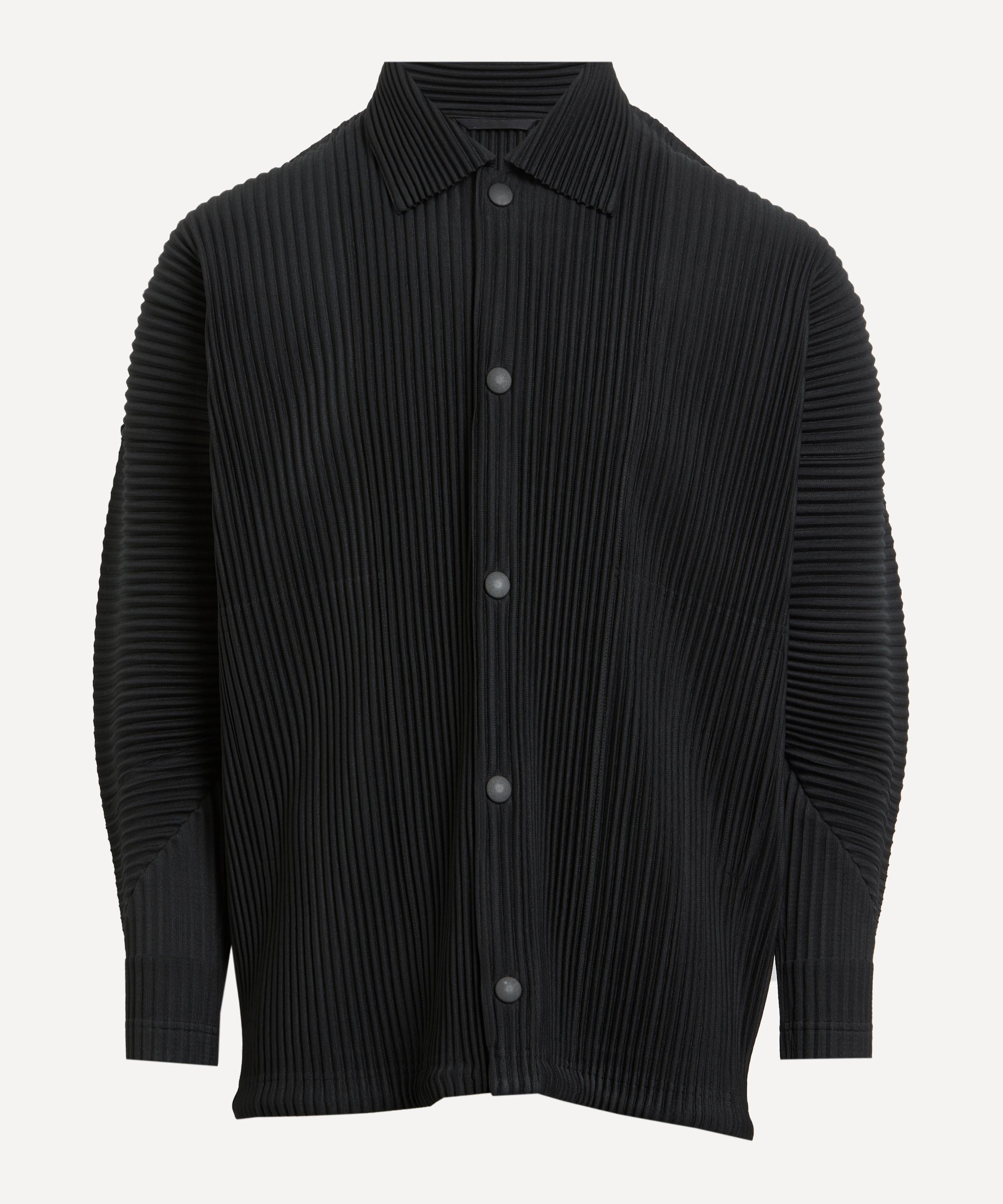 HOMME PLISSÉ ISSEY MIYAKE - MC AUGUST Black Pleated Jacket image number 0