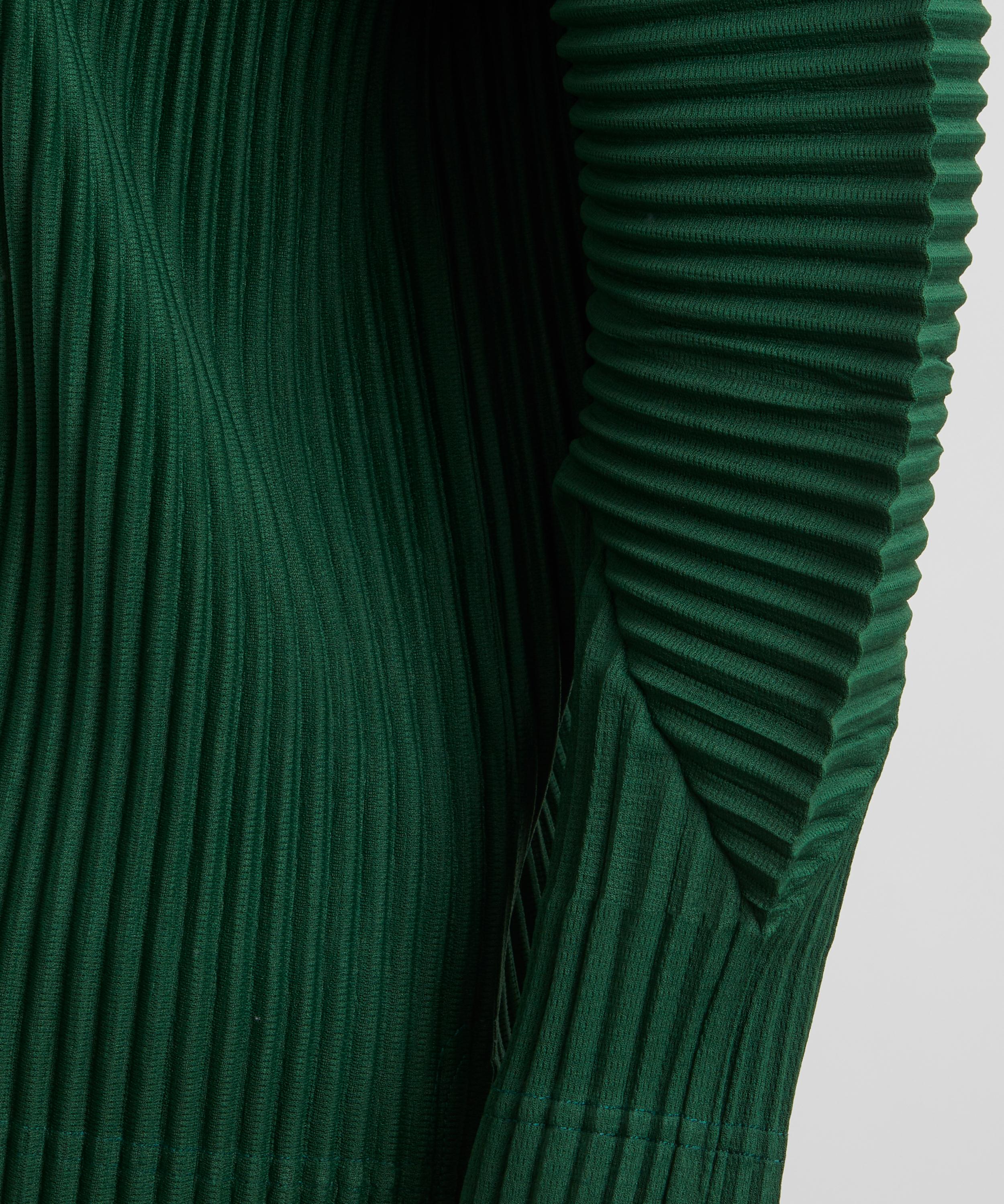 Homme Plisse Issey Miyake - MC AUGUST Seaweed Green Pleated Long Sleeve Top image number 4