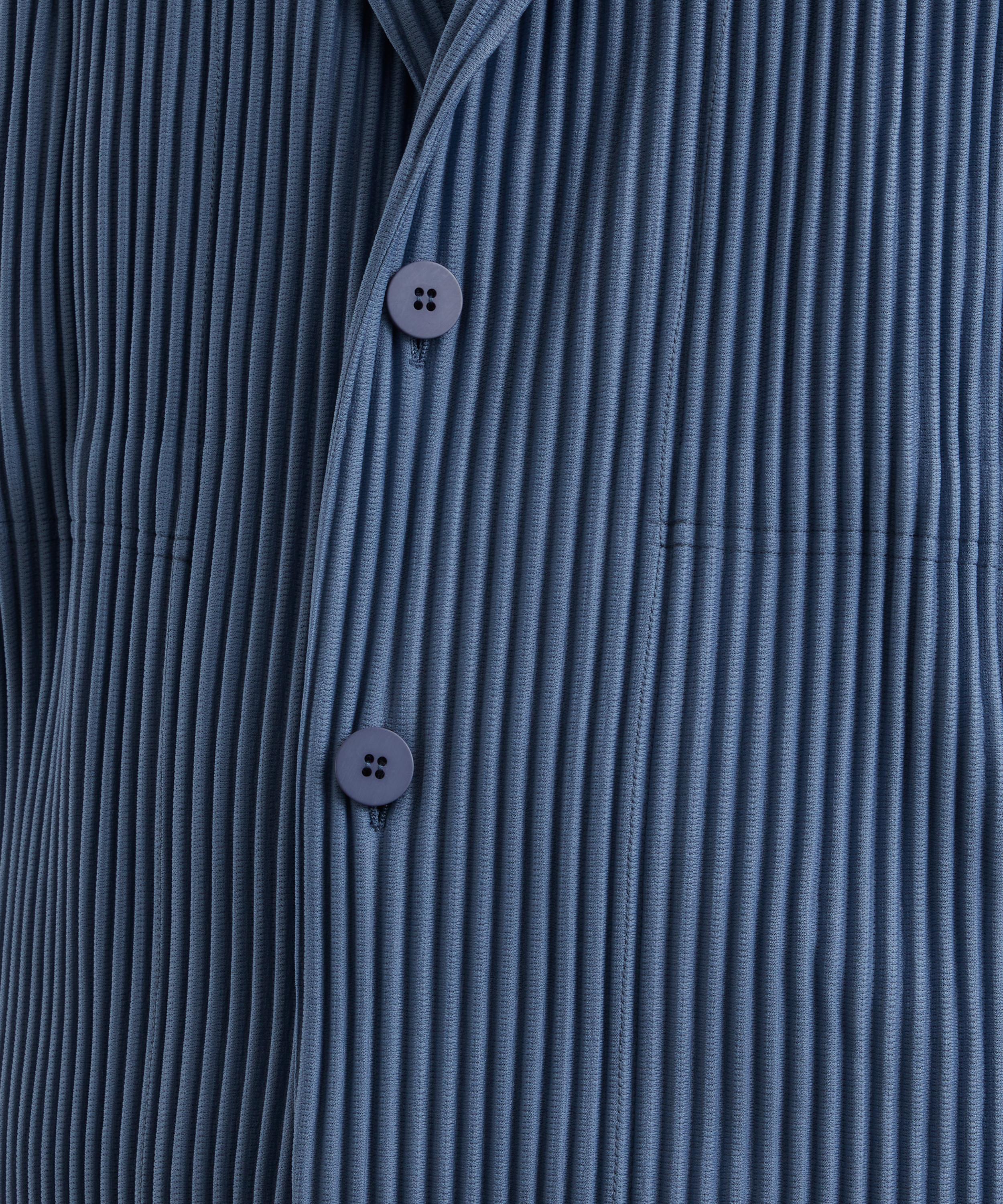 HOMME PLISSÉ ISSEY MIYAKE - TAILORED PLEATS 1 Blue Grey Pleated Jacket image number 4