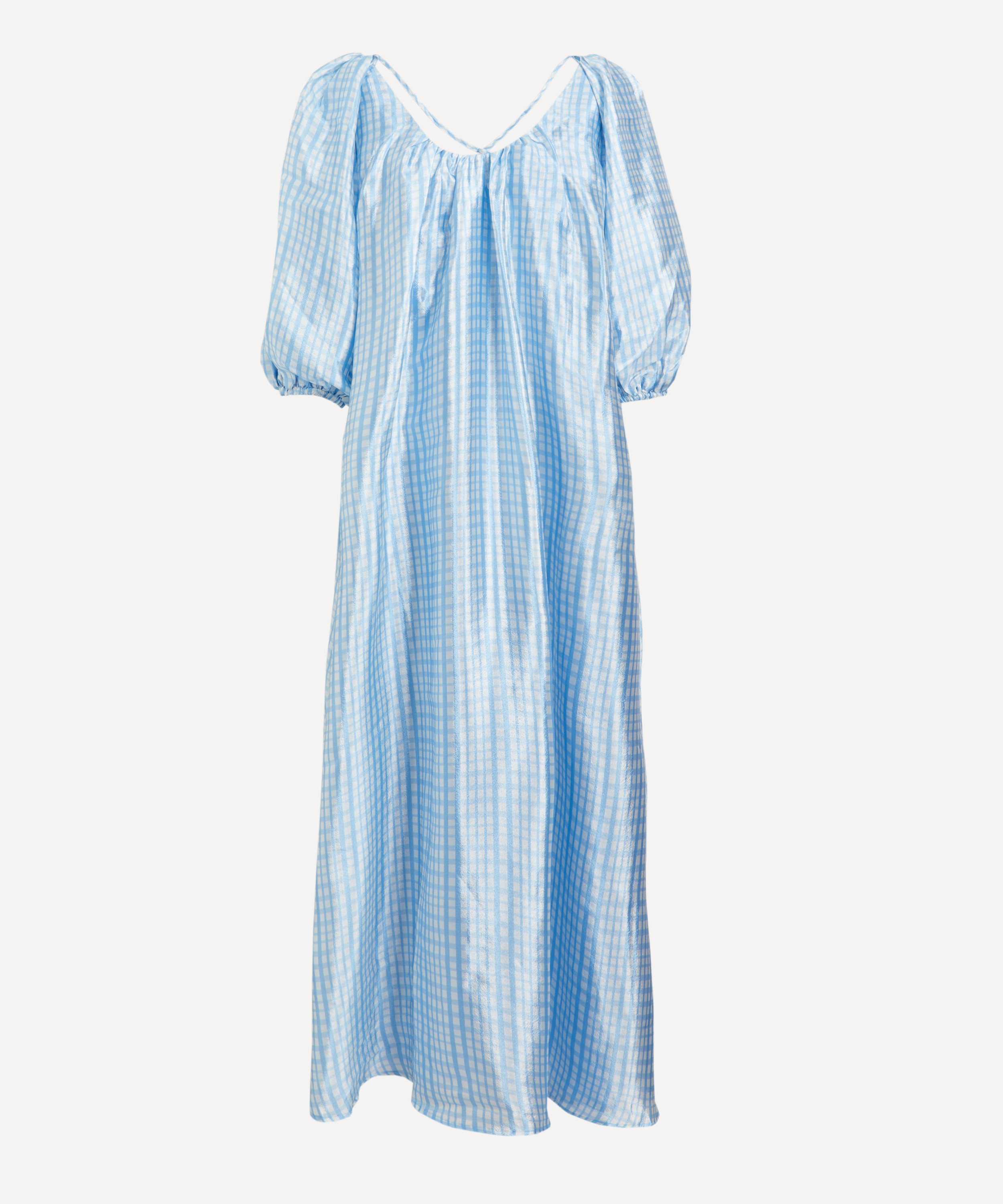 Stine Goya - Teresa Blue Check Midi-Dress image number 0