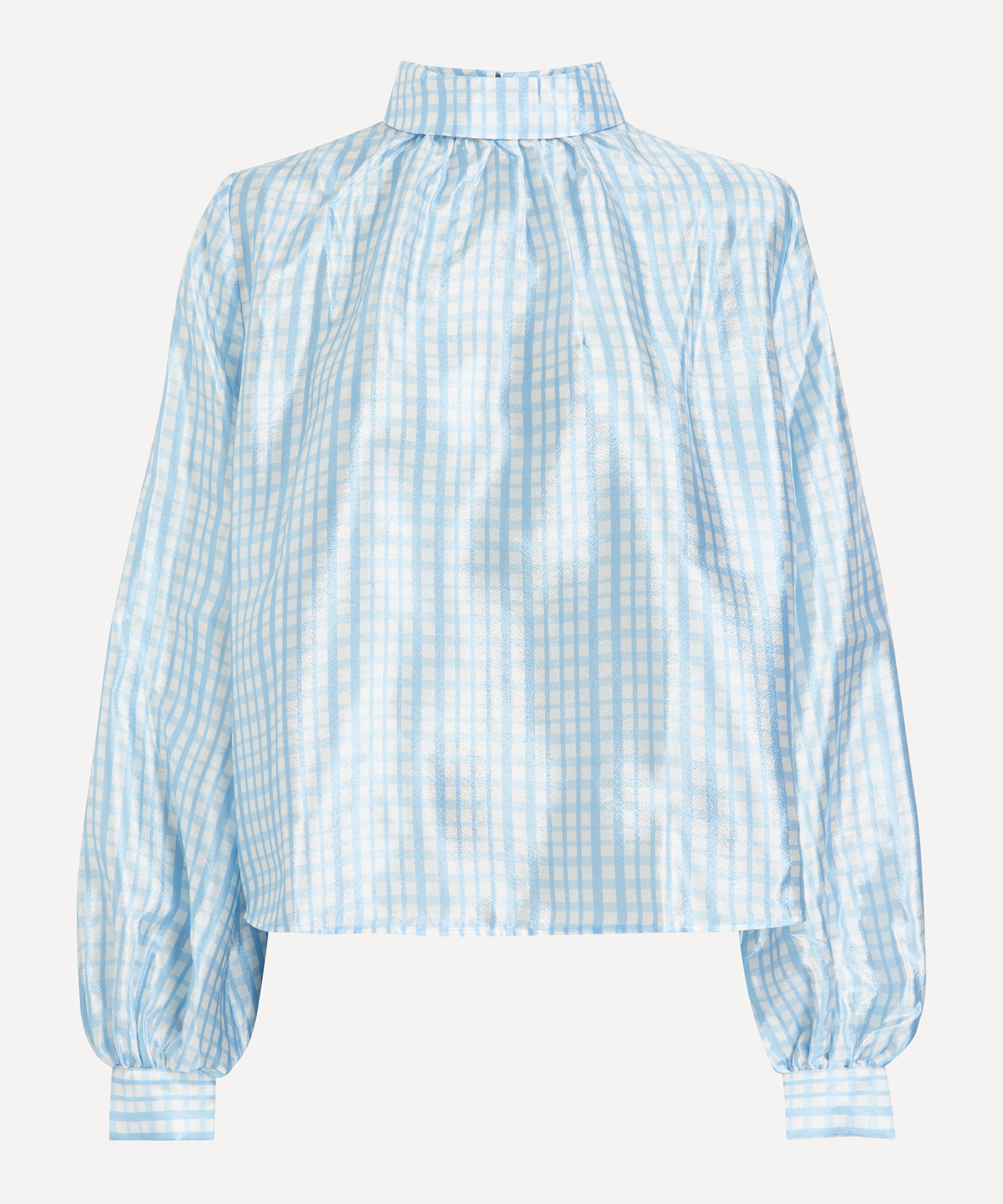 Stine Goya - Ashley Blue Check Blouse image number 0