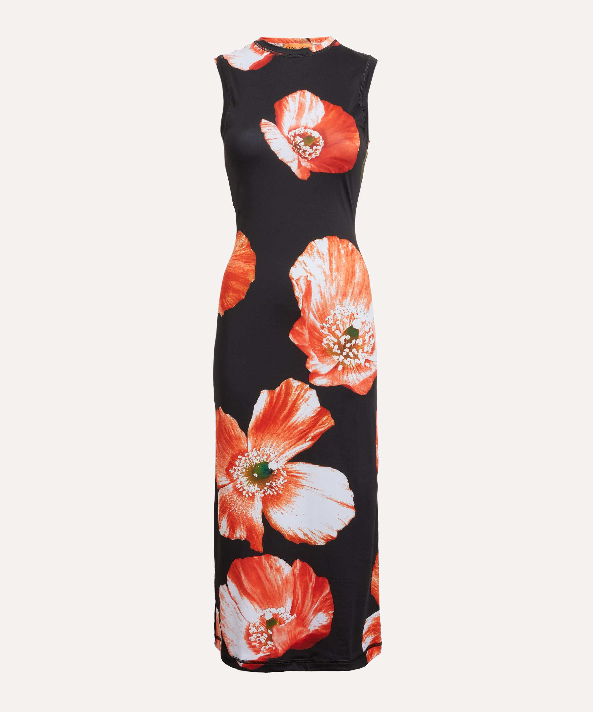 Stine Goya - Danya Opium Poppies Sleeveless Midi-Dress image number 0