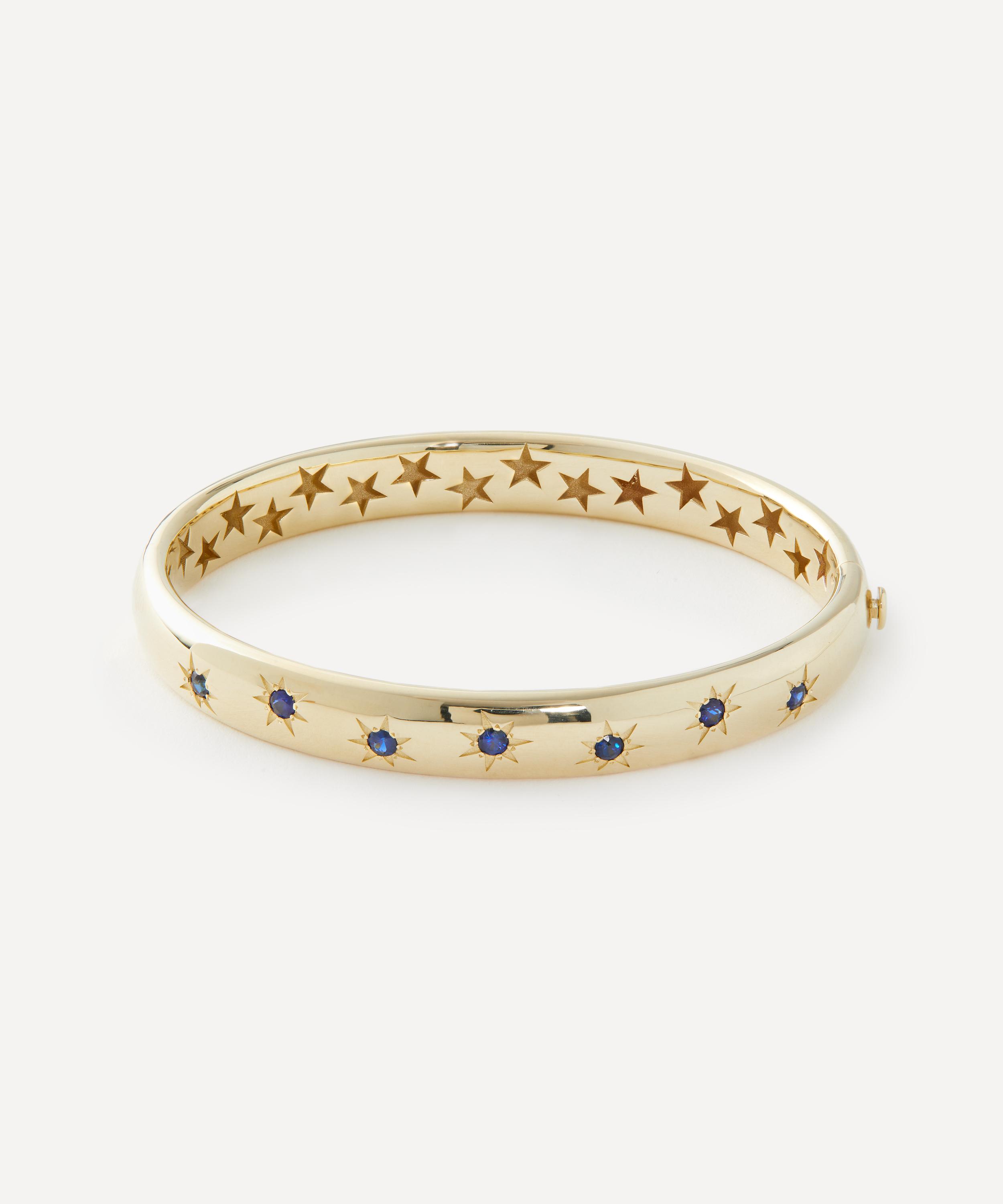 Liberty - 9ct Gold Ianthe Star Luxury Sapphire Bangle Bracelet image number 0