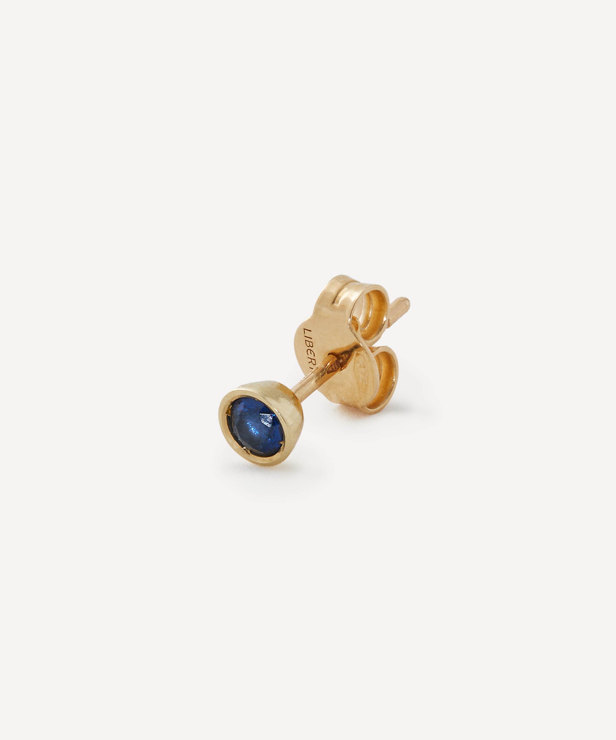 Liberty - 9ct Gold Riviere Nano Blue Sapphire Stud Earring image number 2