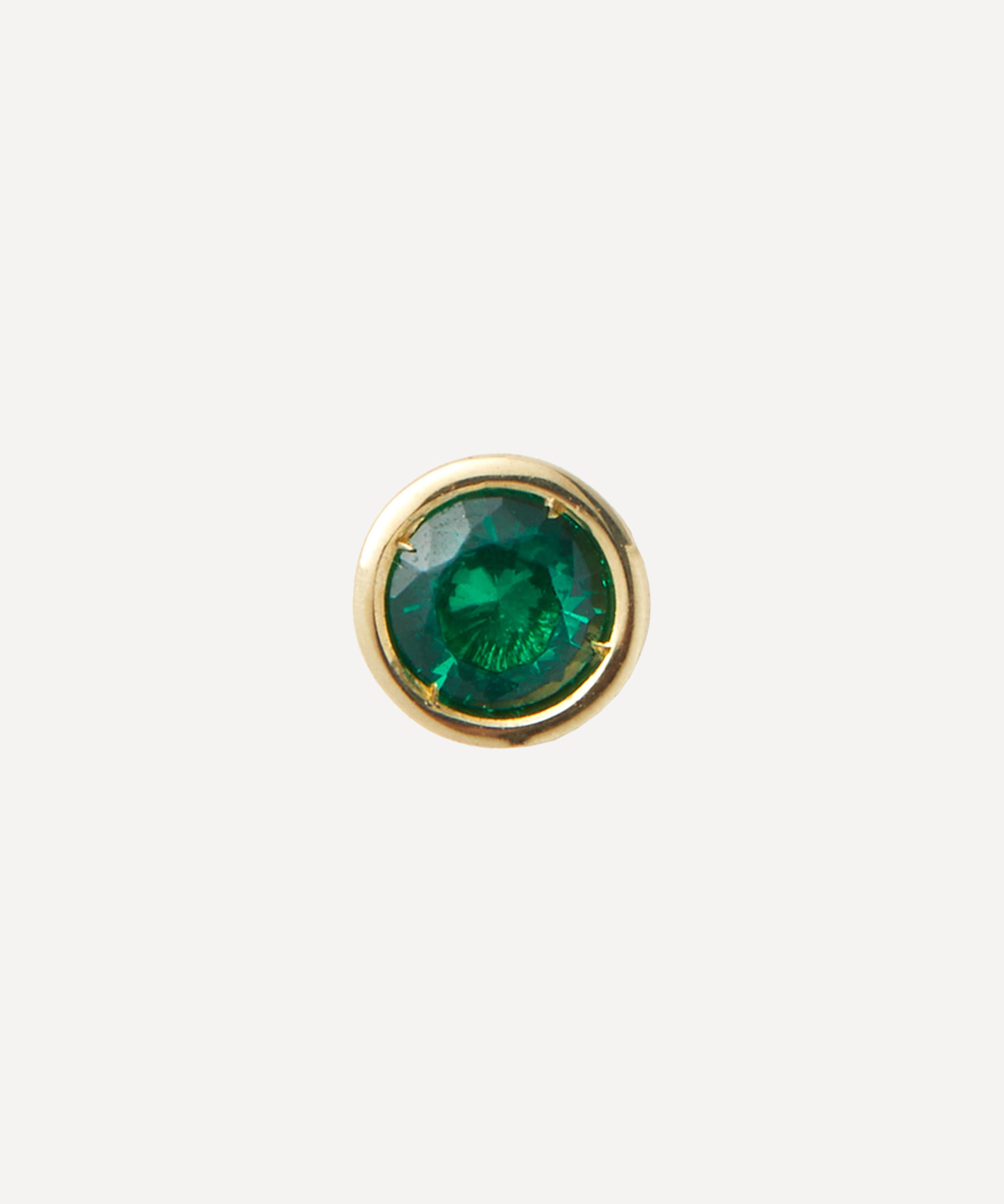 Liberty - 9ct Gold Riviere Nano Tsavorite Stud Earring image number 0