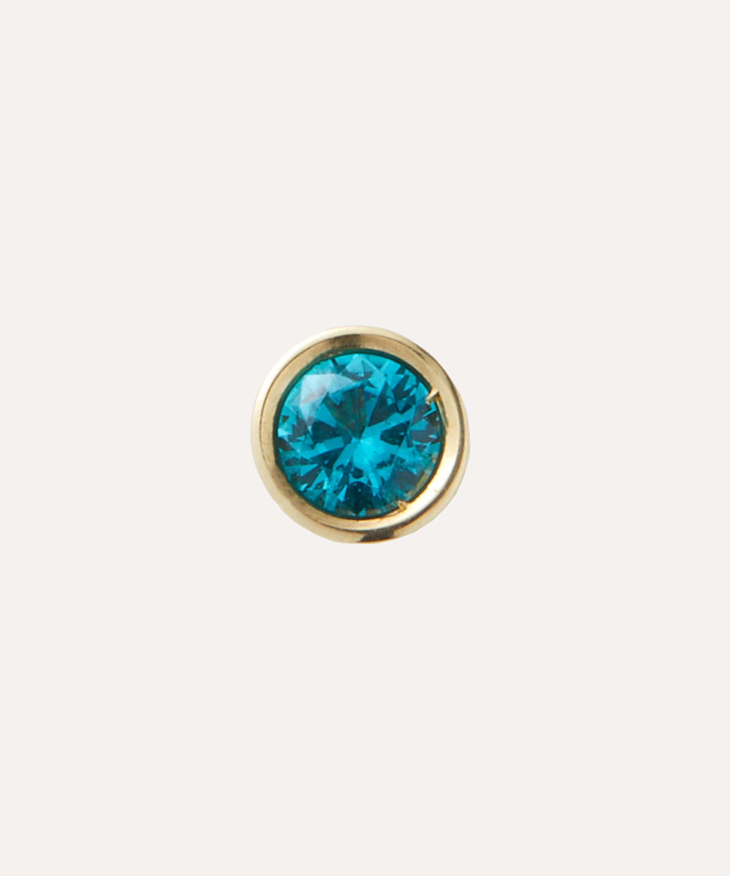 Liberty - 9ct Gold Riviere Nano Paraiba Stud Earring image number 0