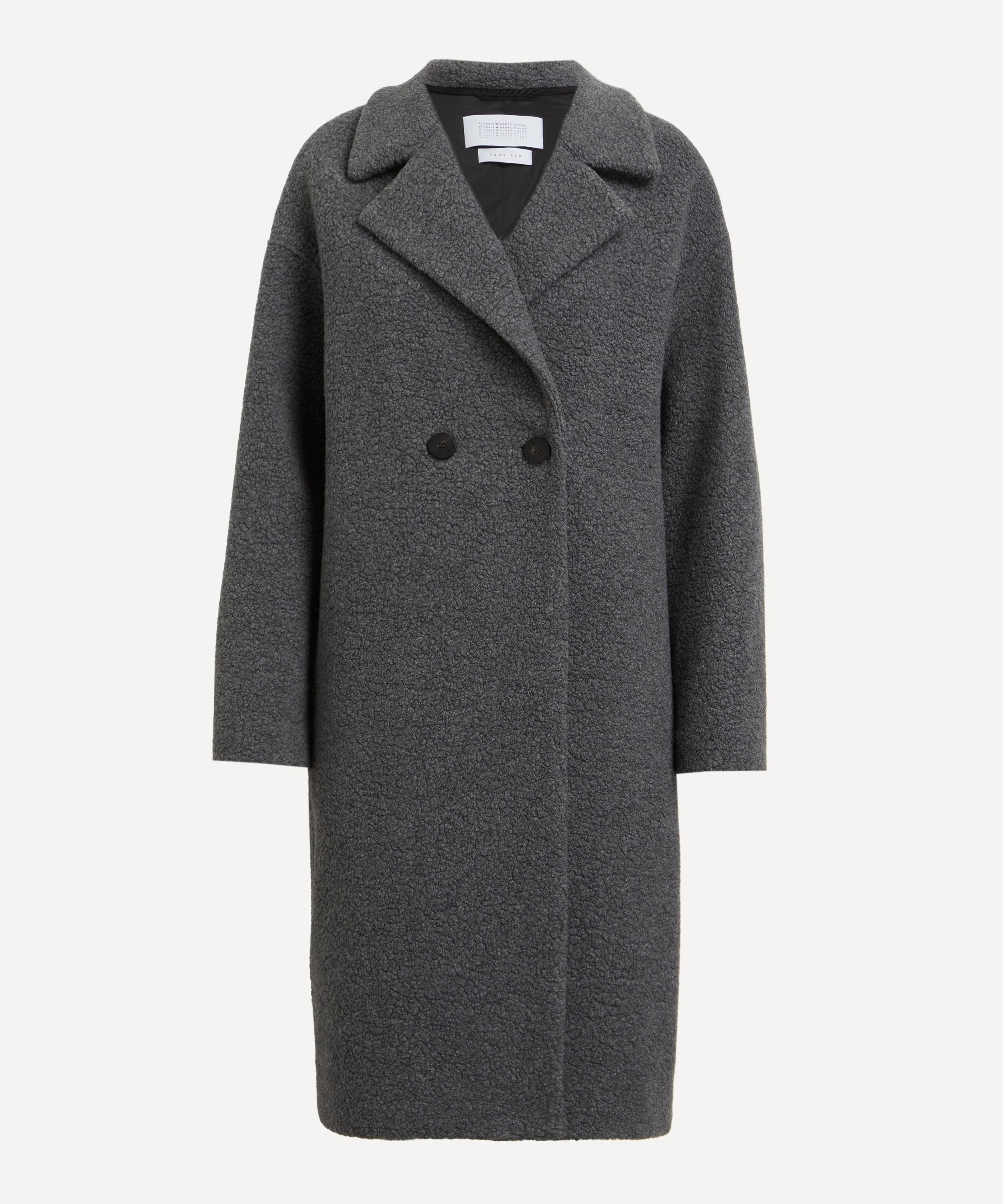 Harris Wharf London Double Breasted Boucle Overcoat Liberty