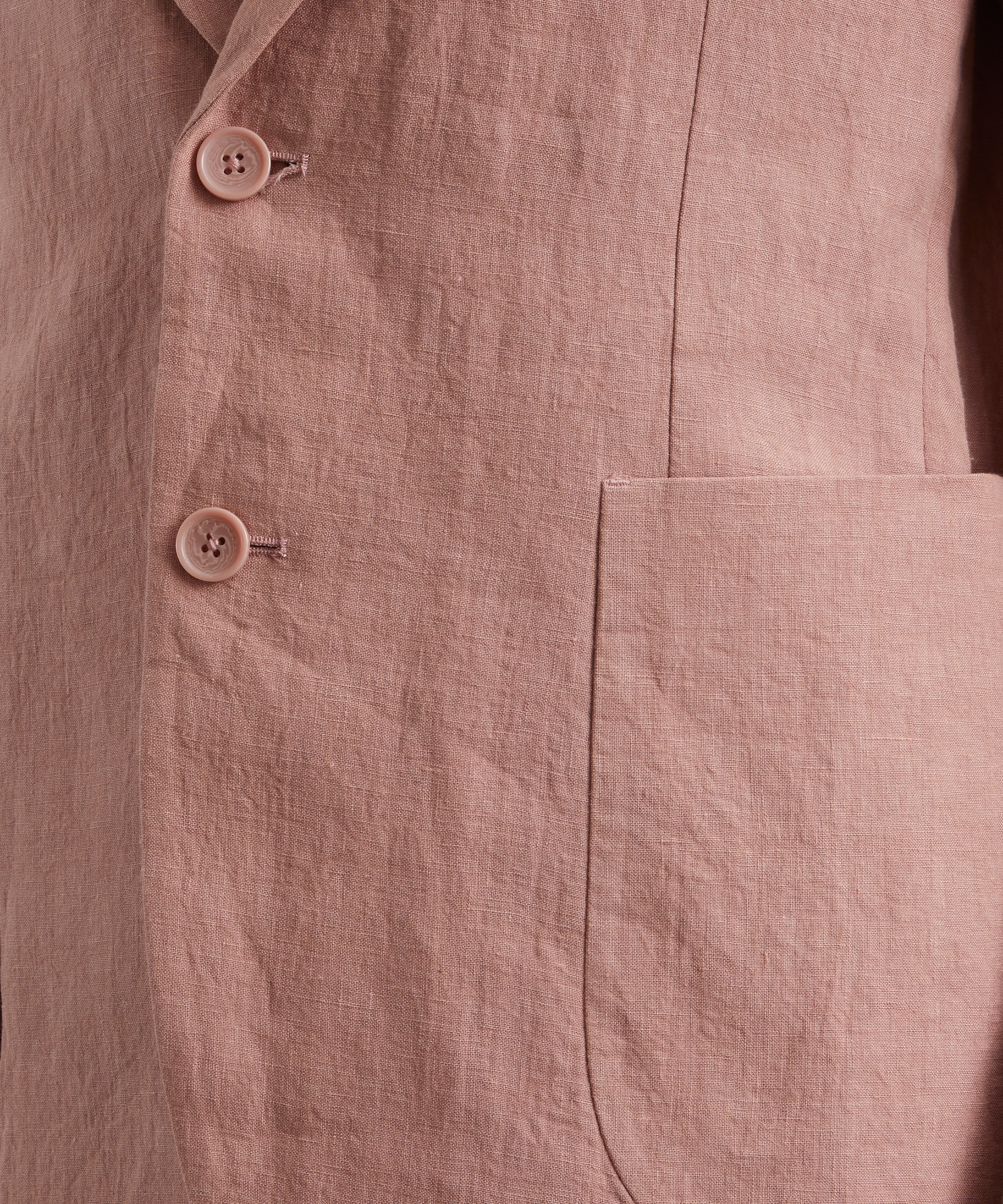 Percival - Tailored Linen Blazer in Salmon Pink  image number 4