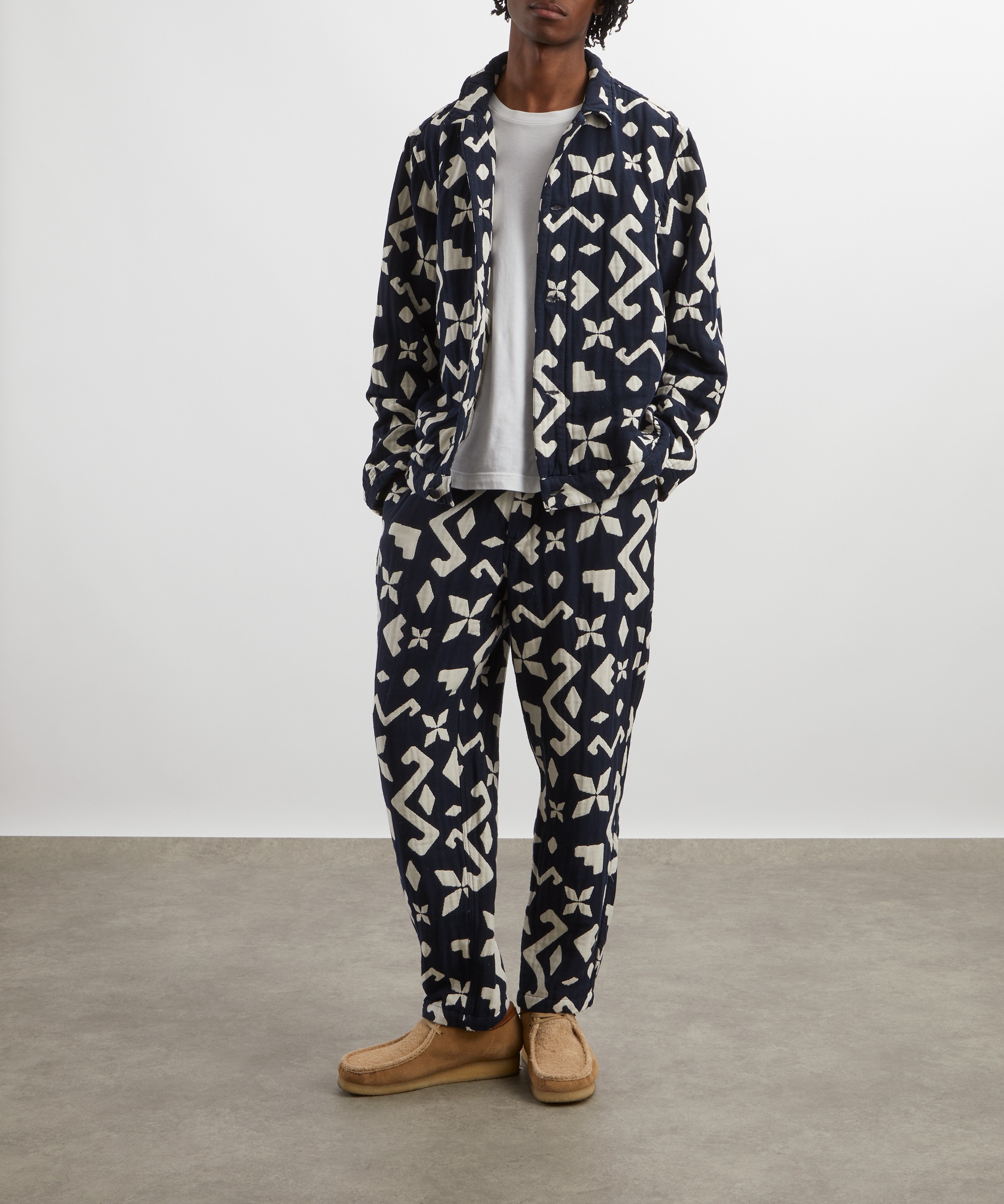 Wax London - Kurt Geometric Jacquard Trousers image number 1