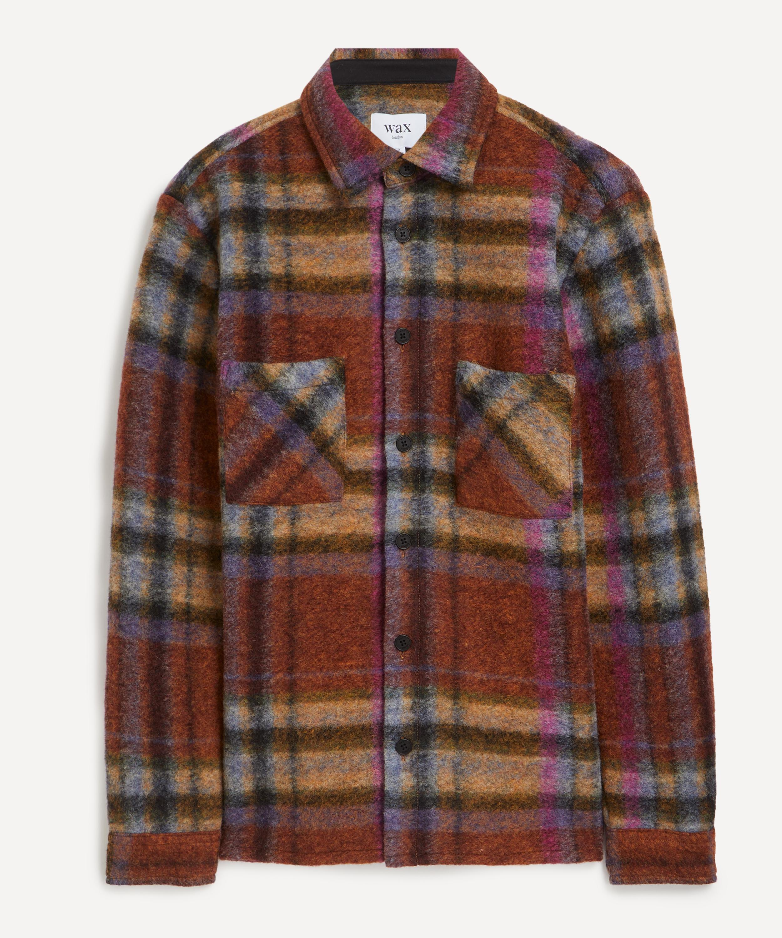 Wax London - Whiting Multicolour Wool Check Overshirt image number 0