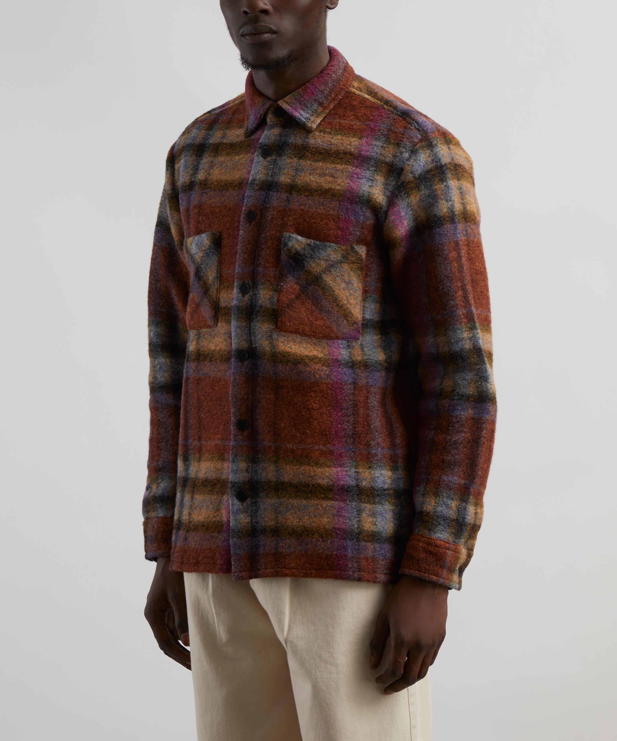 Wax London - Whiting Multicolour Wool Check Overshirt image number 2