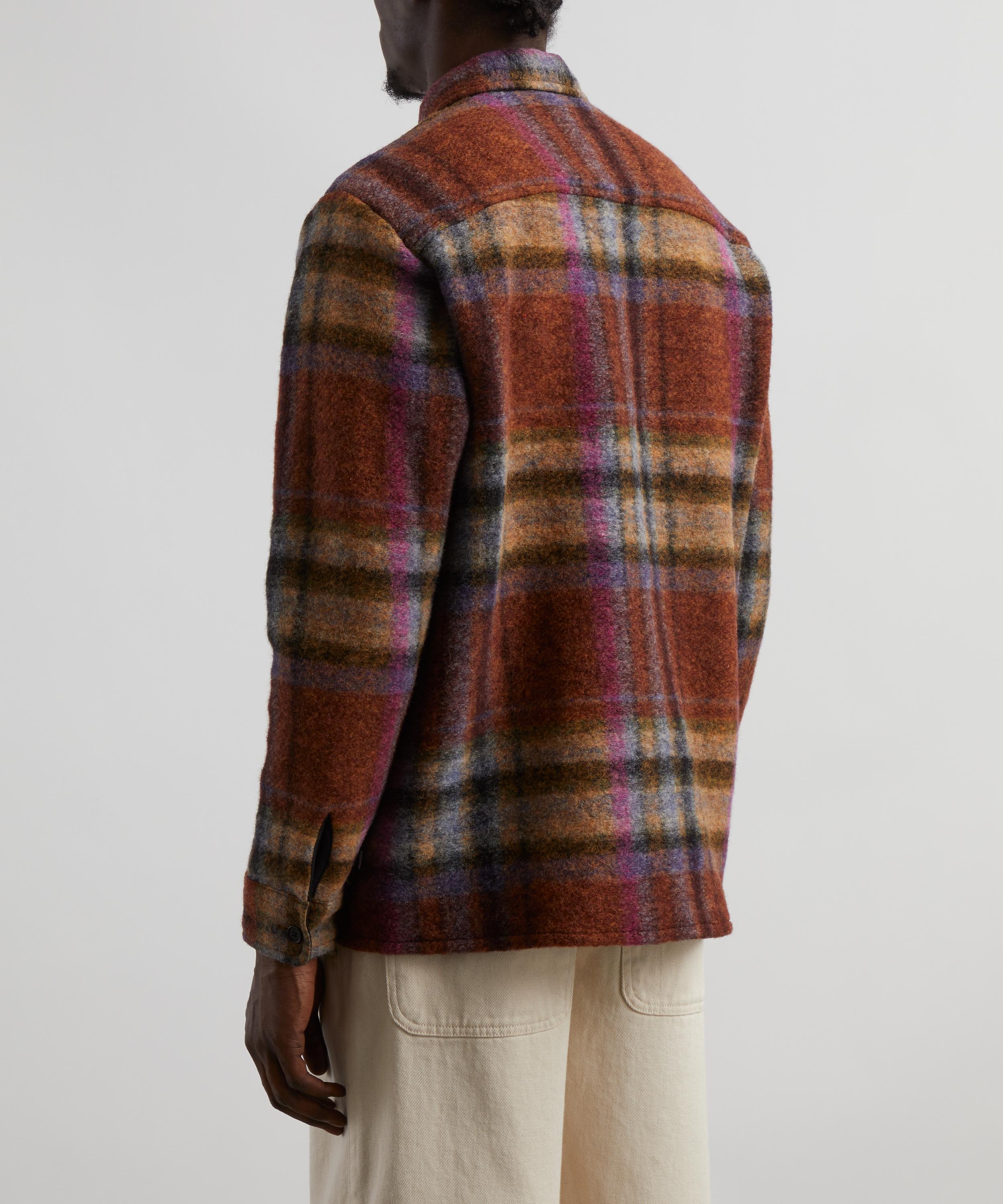 Wax London - Whiting Multicolour Wool Check Overshirt image number 3