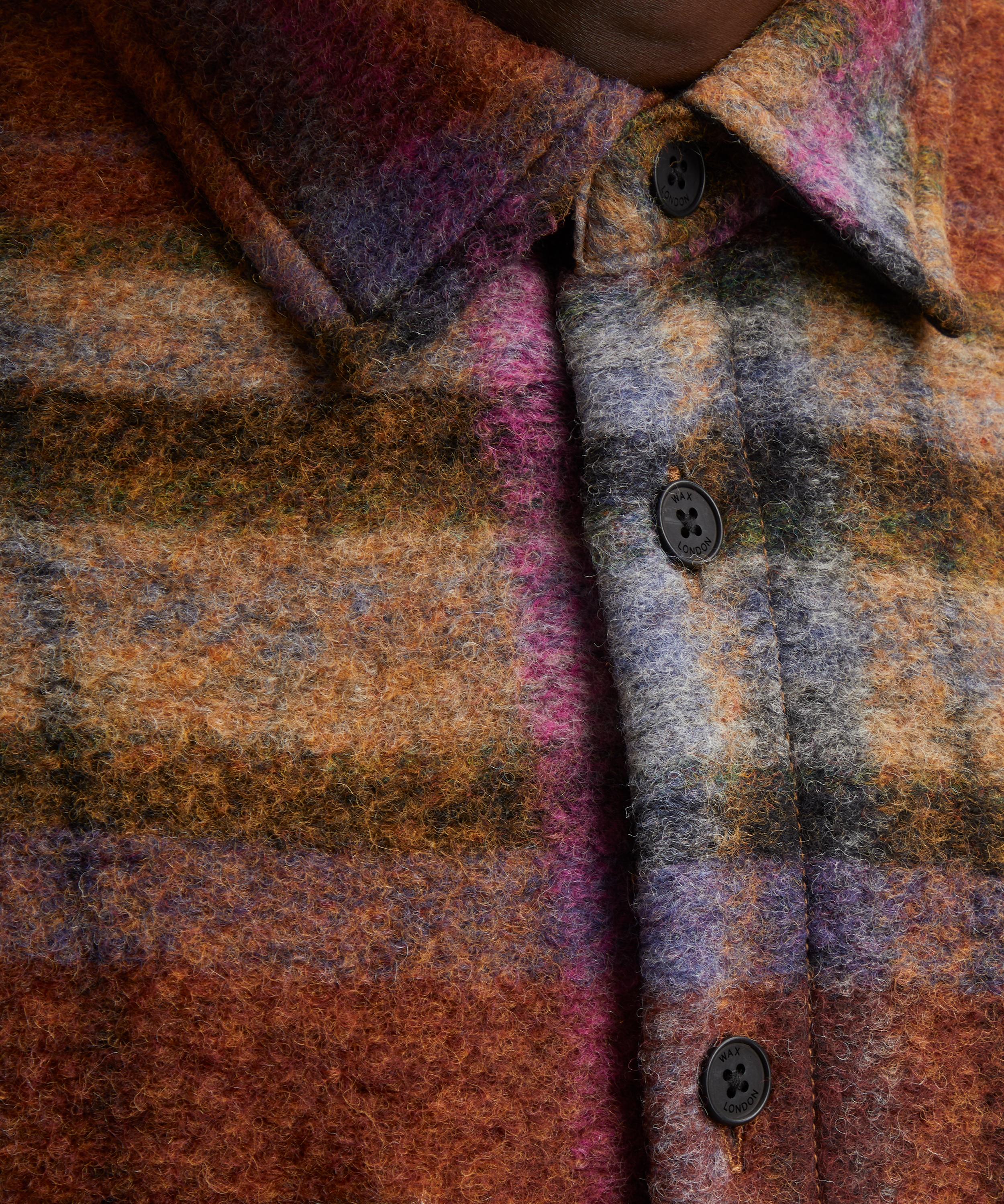 Wax London - Whiting Multicolour Wool Check Overshirt image number 4