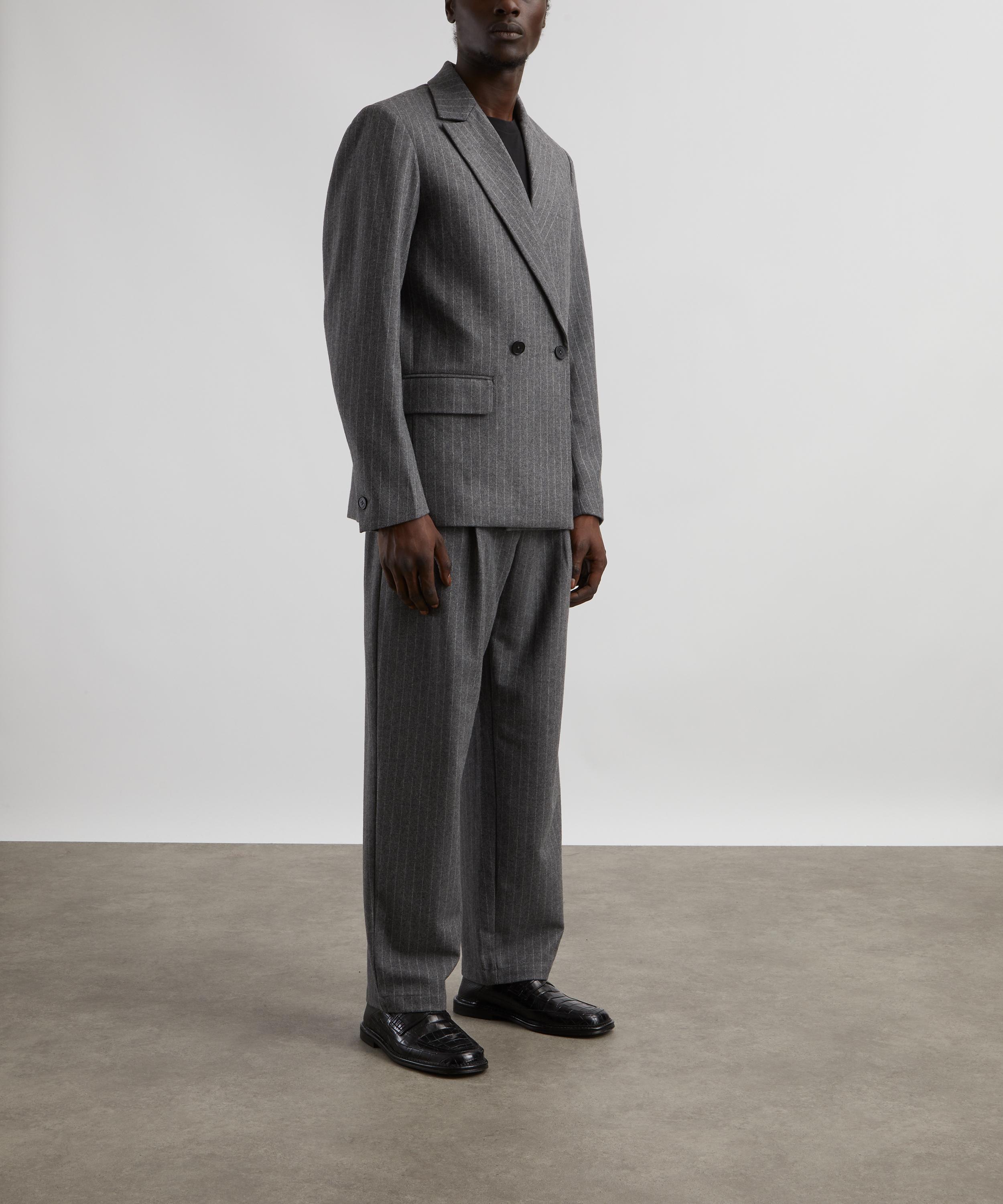 Wax London - Gekko Charcoal Grey Pinstripe Wool Blazer  image number 1