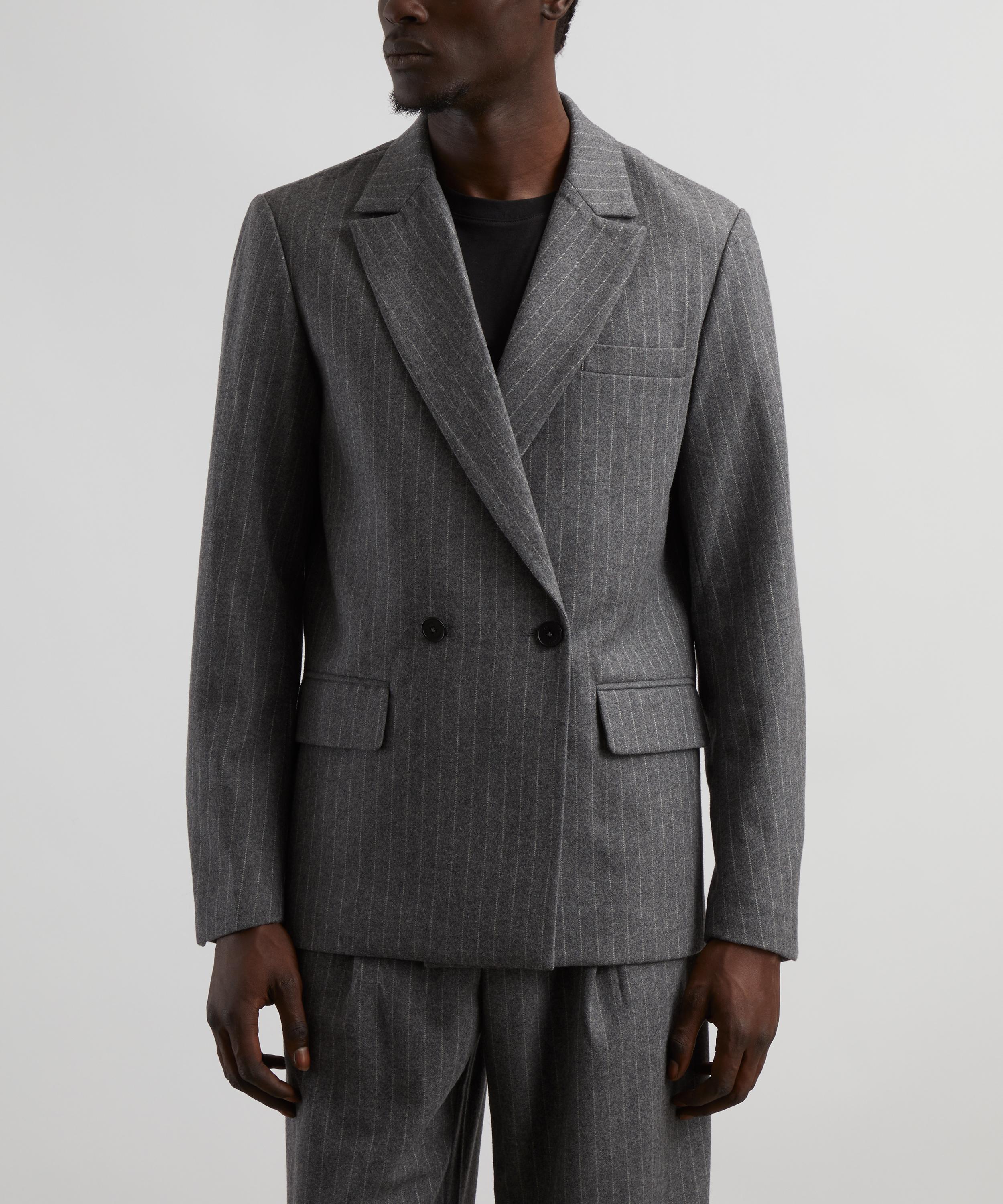 Wax London - Gekko Charcoal Grey Pinstripe Wool Blazer  image number 2