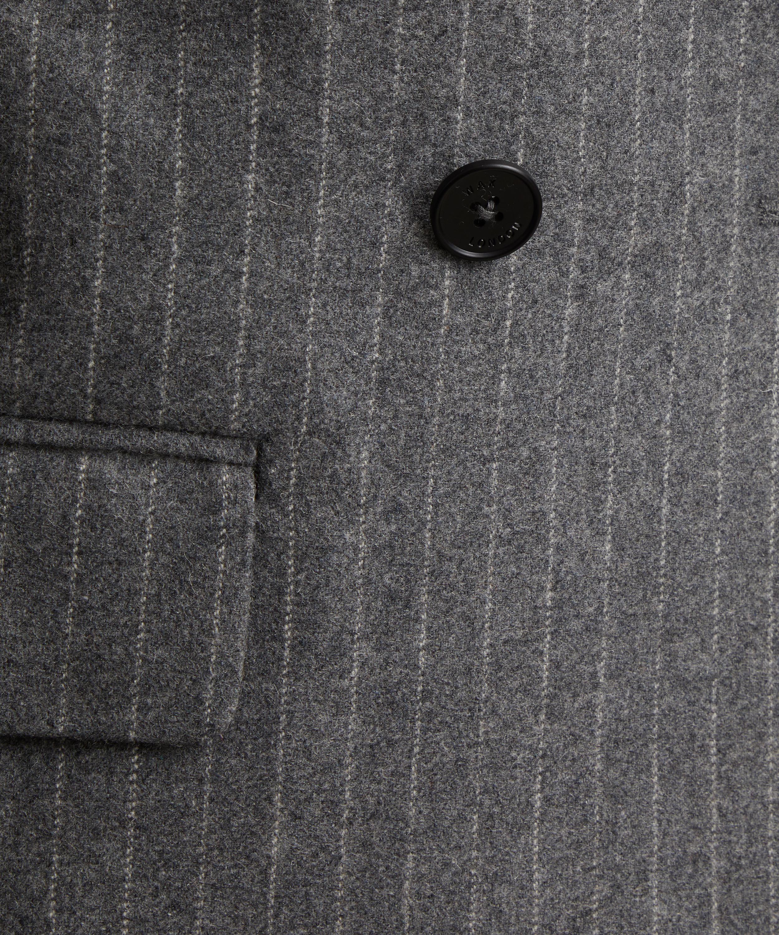 Wax London - Gekko Charcoal Grey Pinstripe Wool Blazer  image number 4