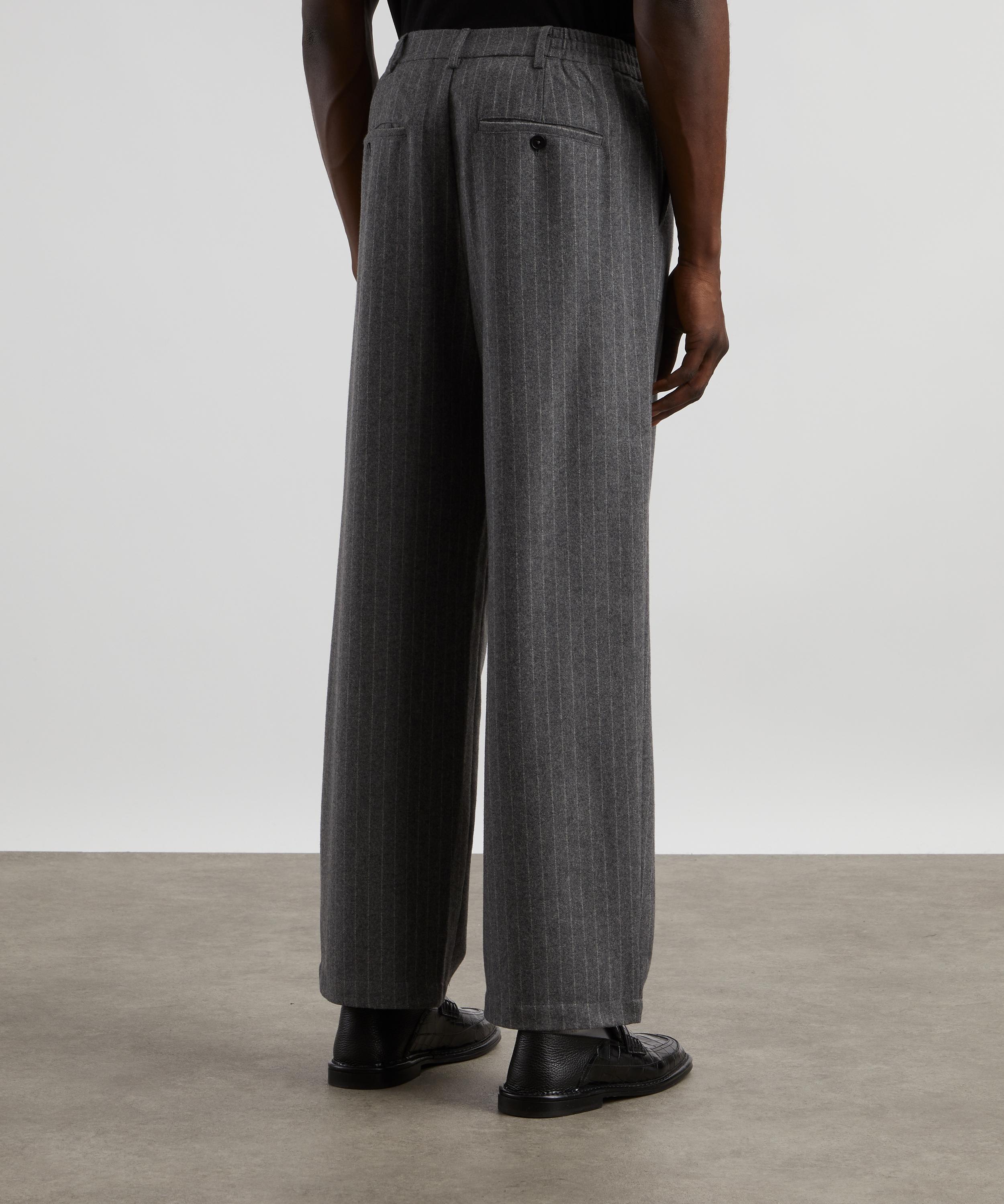 Wax London - Malham Charcoal Grey Pinstripe Wool Trousers image number 3