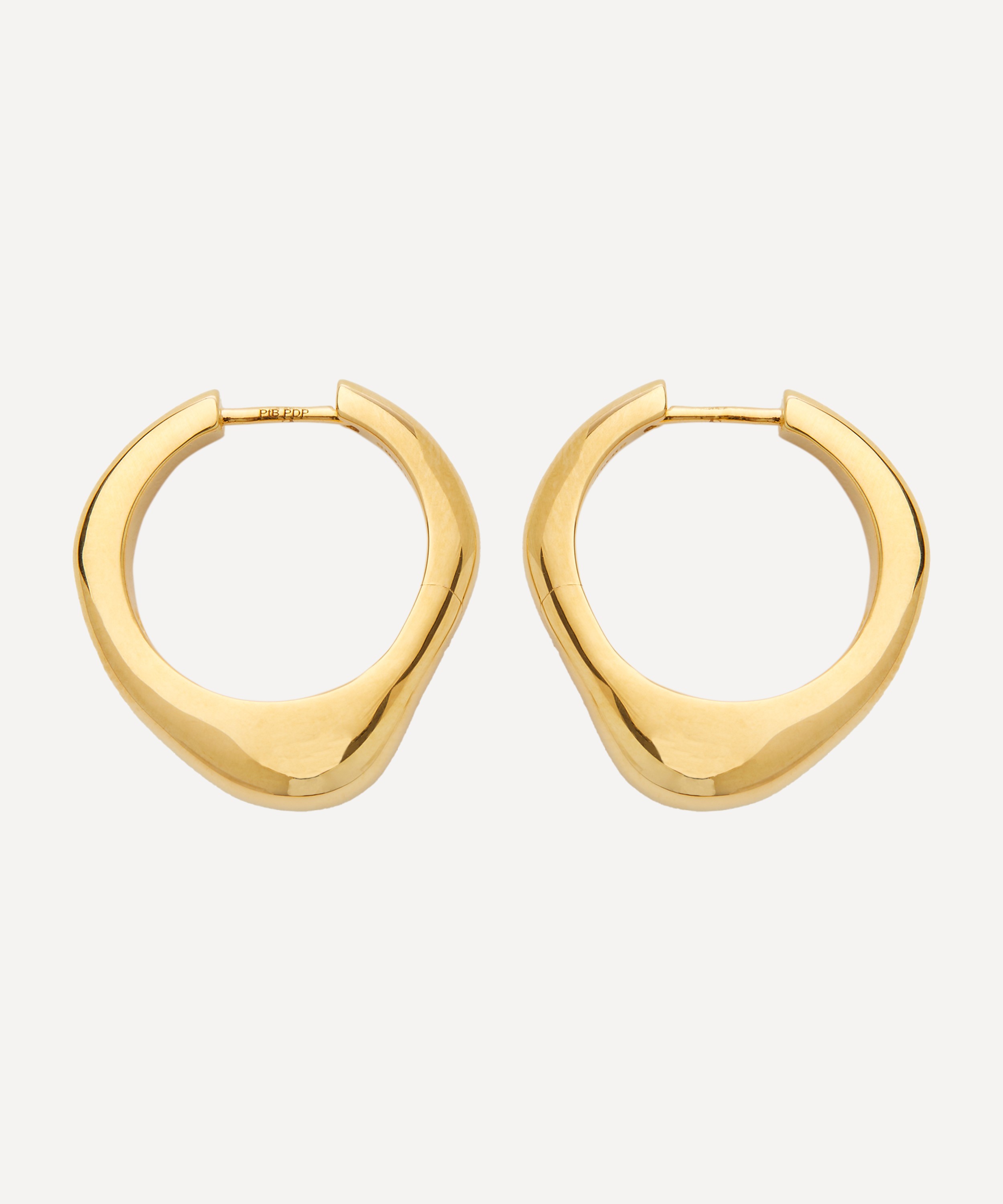 PDPAOLA - 18ct Gold-Plated Riba Hoop Earrings image number 1