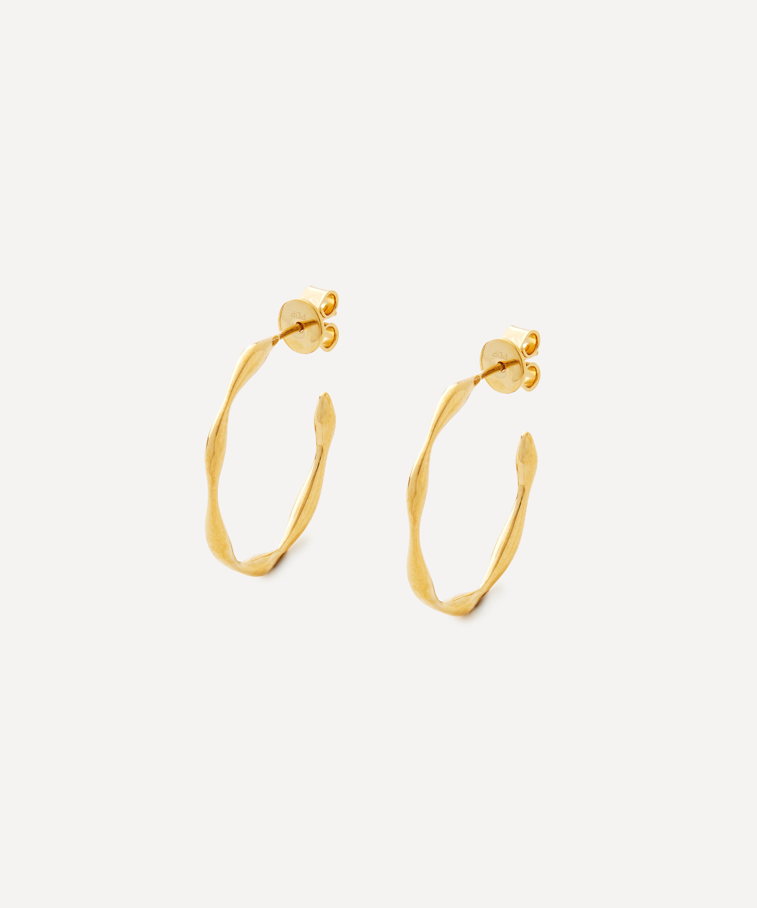 PDPAOLA - 18ct Gold-Plated Vanilla Hoop Earrings image number 0