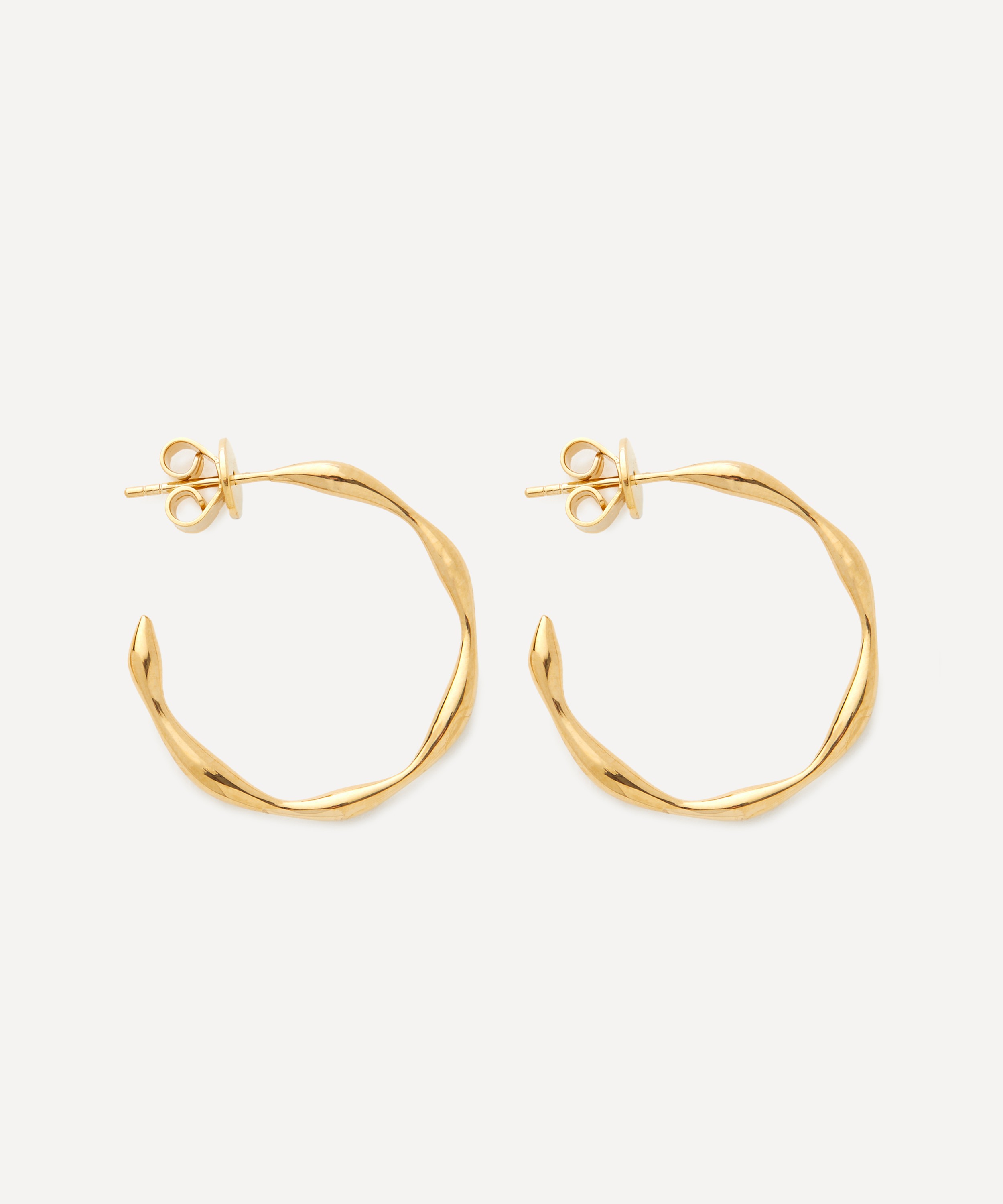 PDPAOLA - 18ct Gold-Plated Vanilla Hoop Earrings image number 1