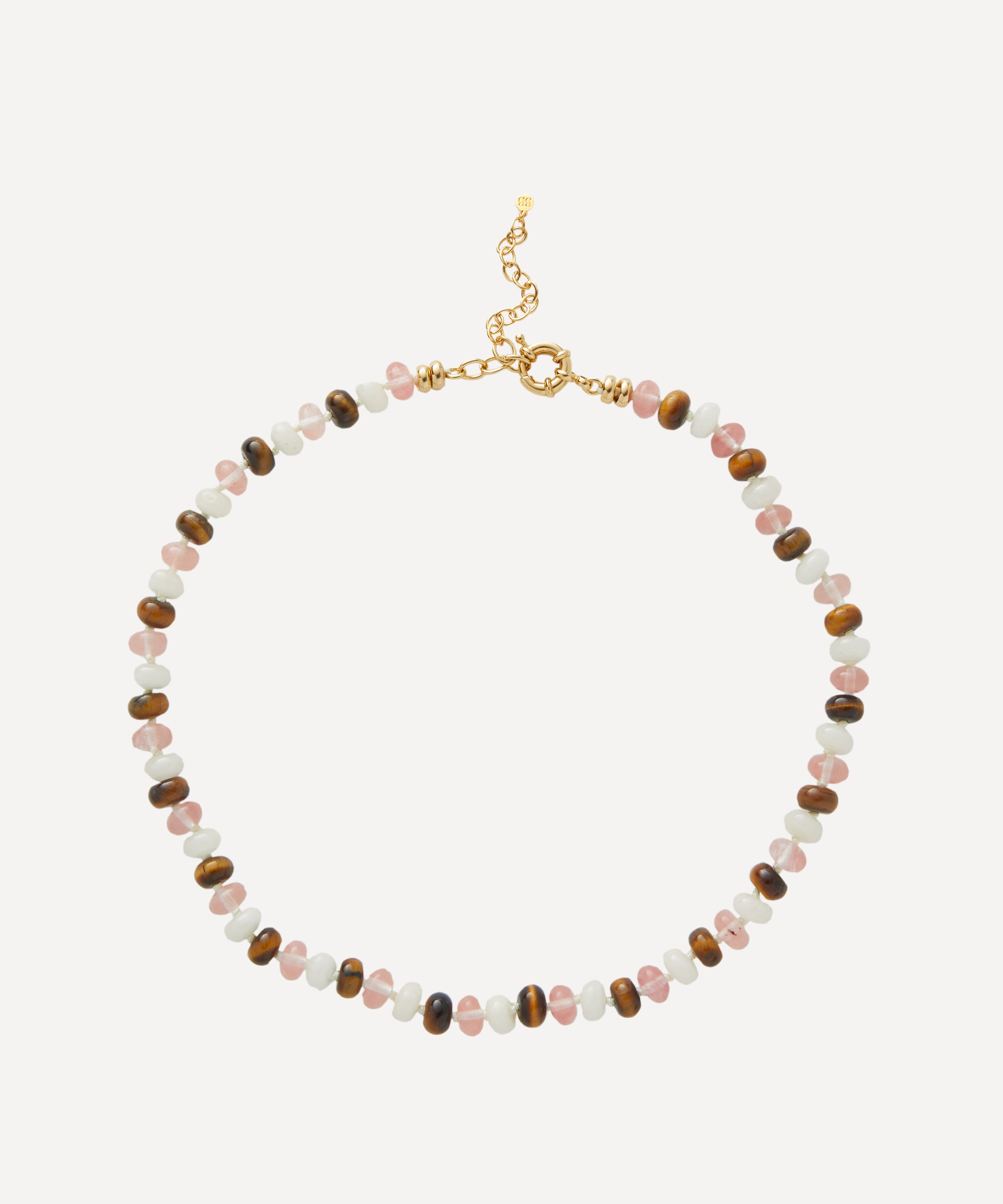 Bon Bon Jewellery Club - 14ct Gold-Plated Vermeil Silver Antique Rose Bead Necklace image number 0