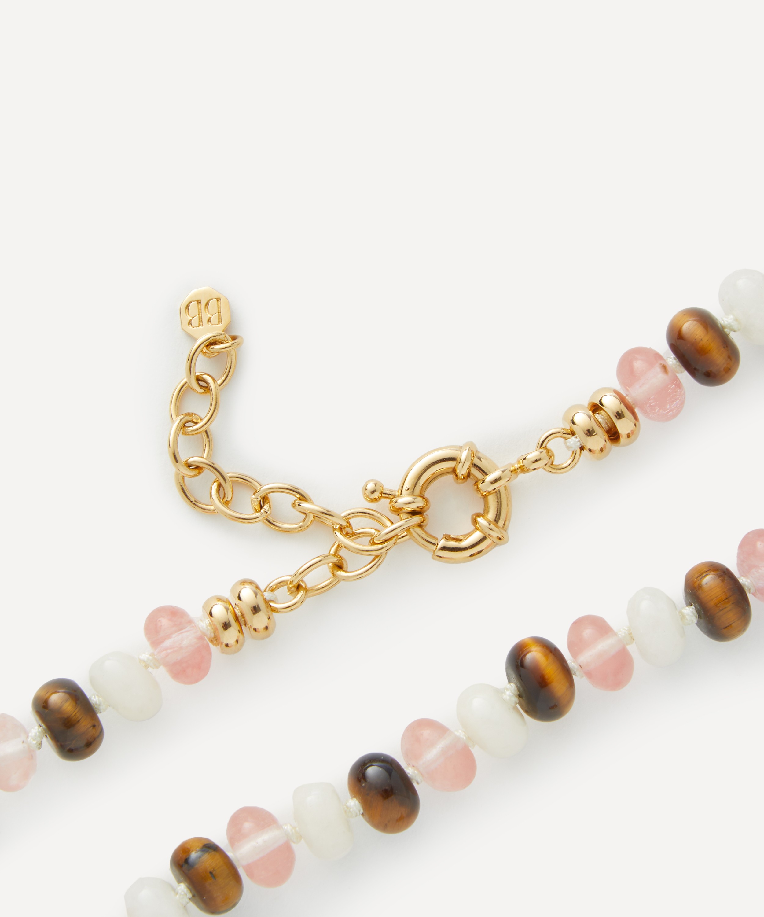 Bon Bon Jewellery Club - 14ct Gold-Plated Vermeil Silver Antique Rose Bead Necklace image number 1