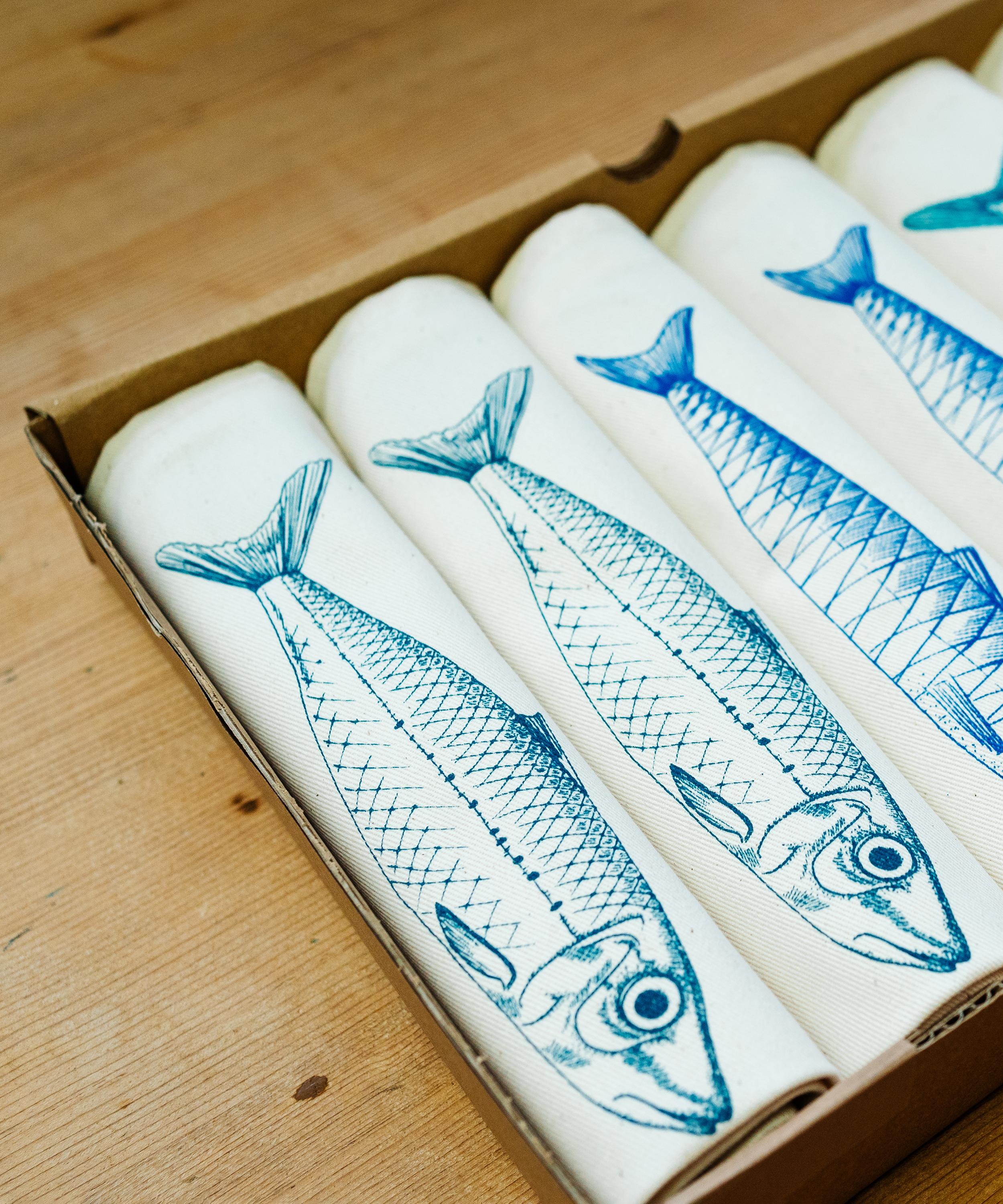 Lottie Day - Fish Napkin Gift Set of Six image number 1