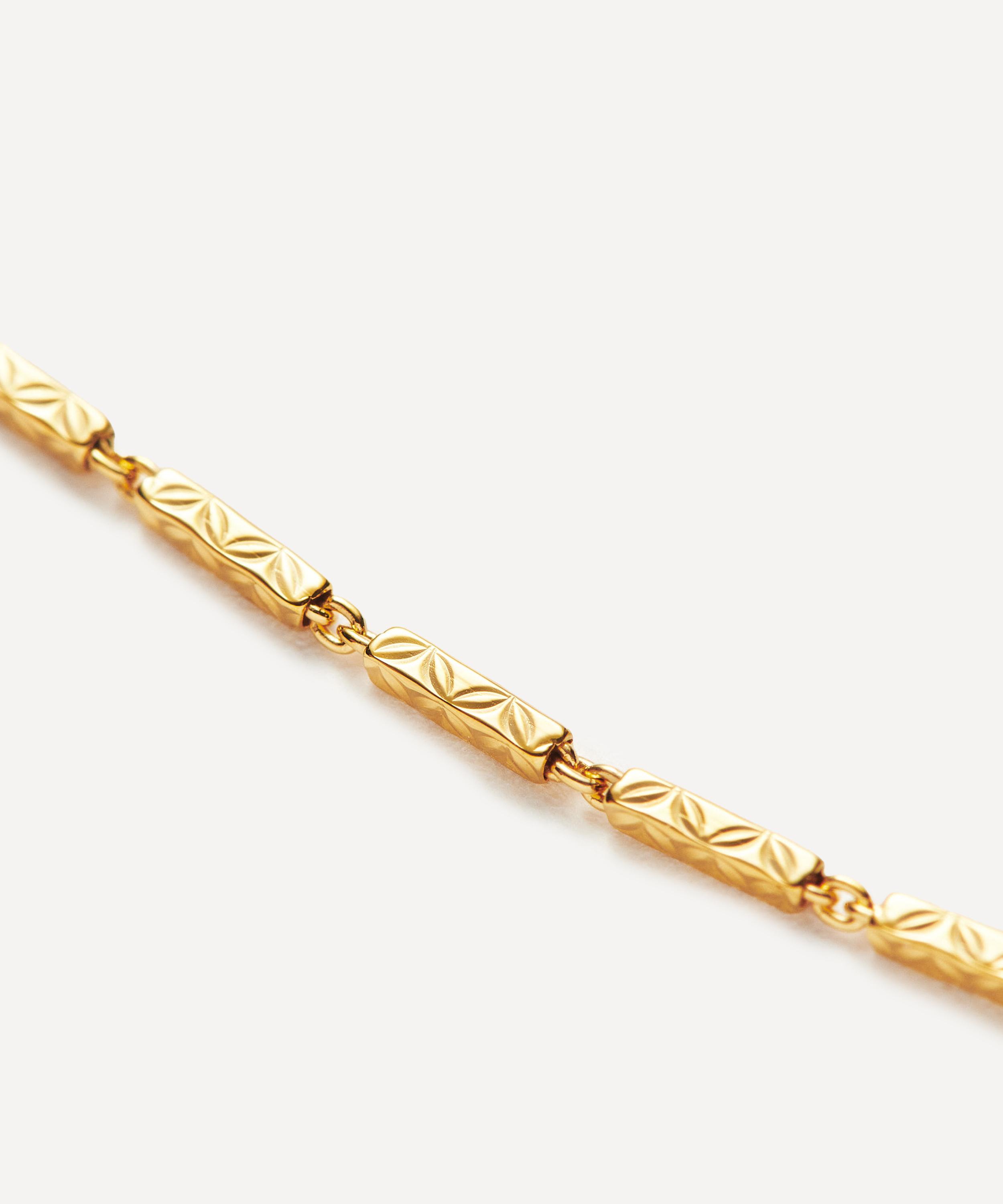 Missoma - 18ct Gold-Plated Vermeil Silver Savi Textured Link Chain Bracelet image number 2