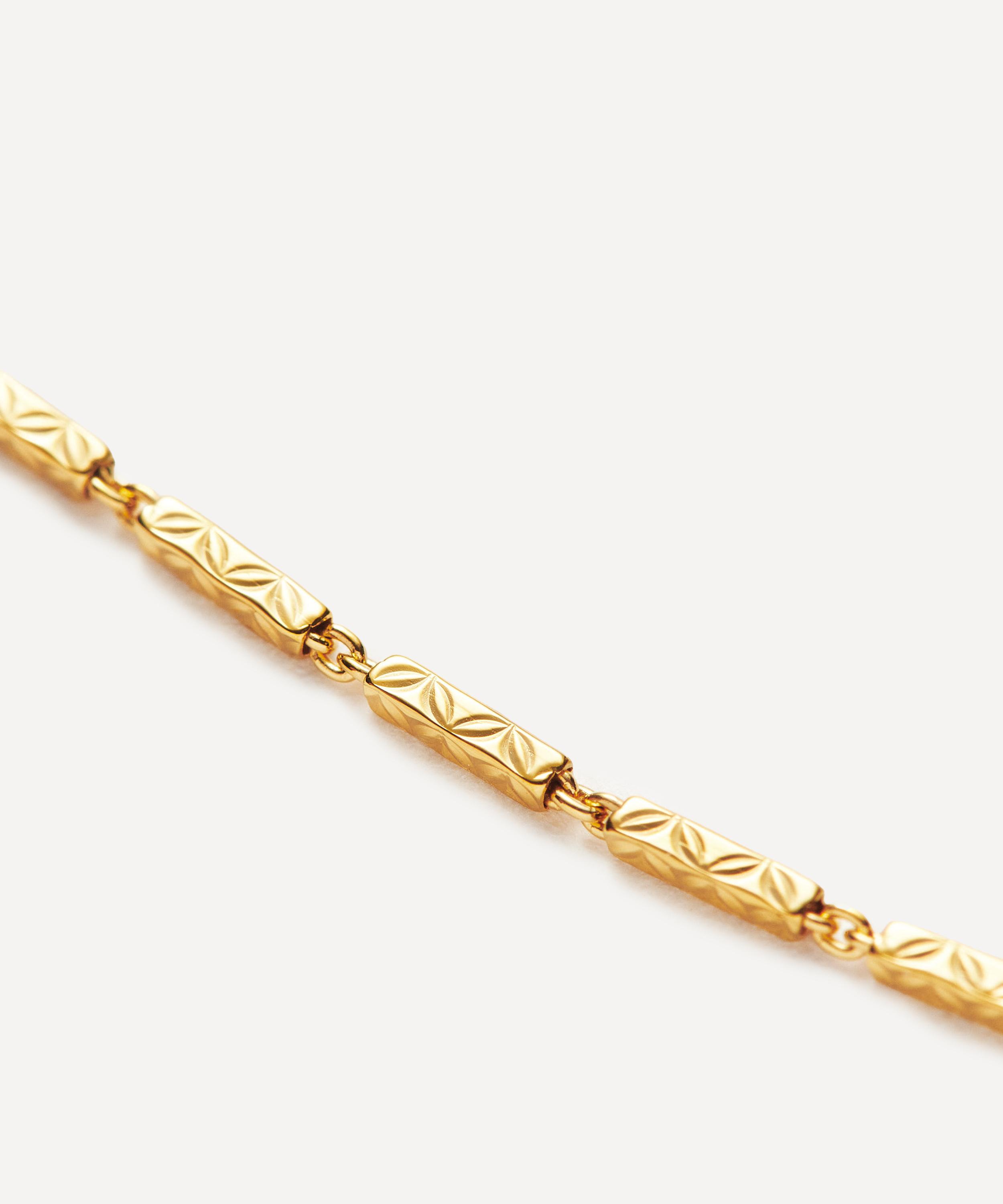 Missoma - 18ct Gold-Plated Vermeil Silver Savi Textured Link Chain Bracelet image number 2