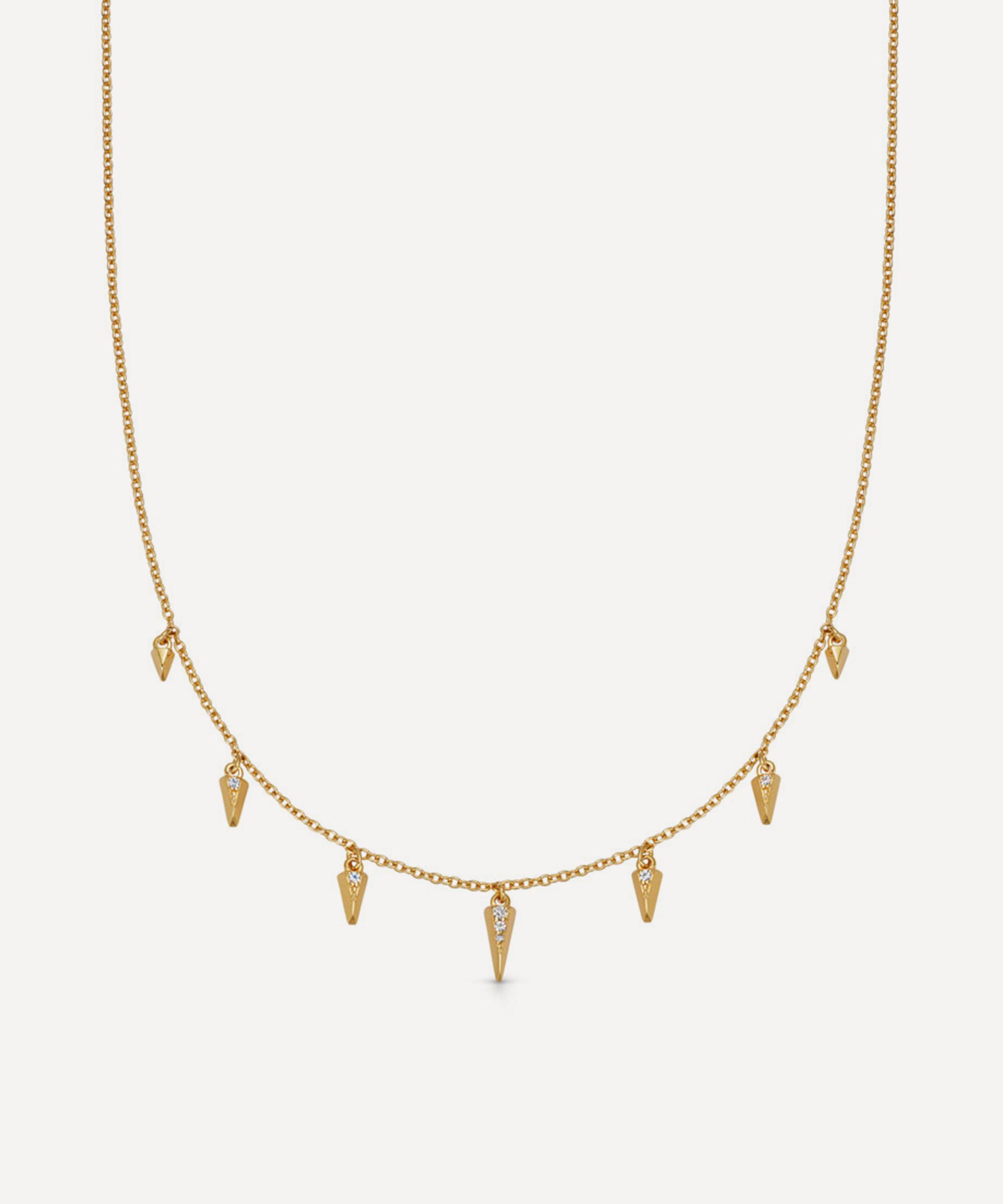Astley Clarke - 18ct Gold-Plated Vermeil Silver Deco Shard Station Necklace image number 0