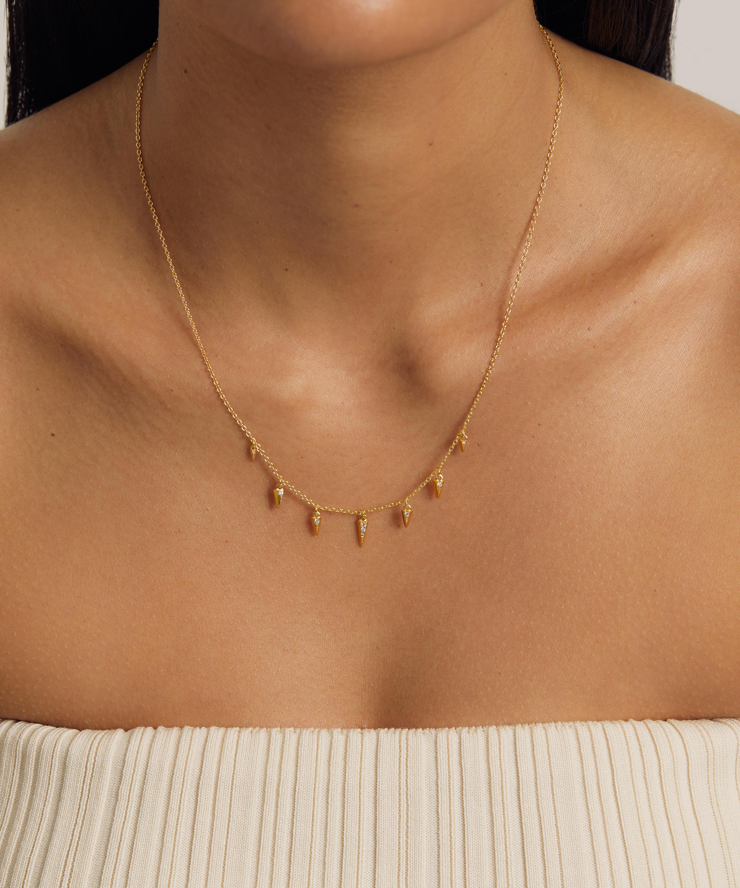 Astley Clarke - 18ct Gold-Plated Vermeil Silver Deco Shard Station Necklace image number 1