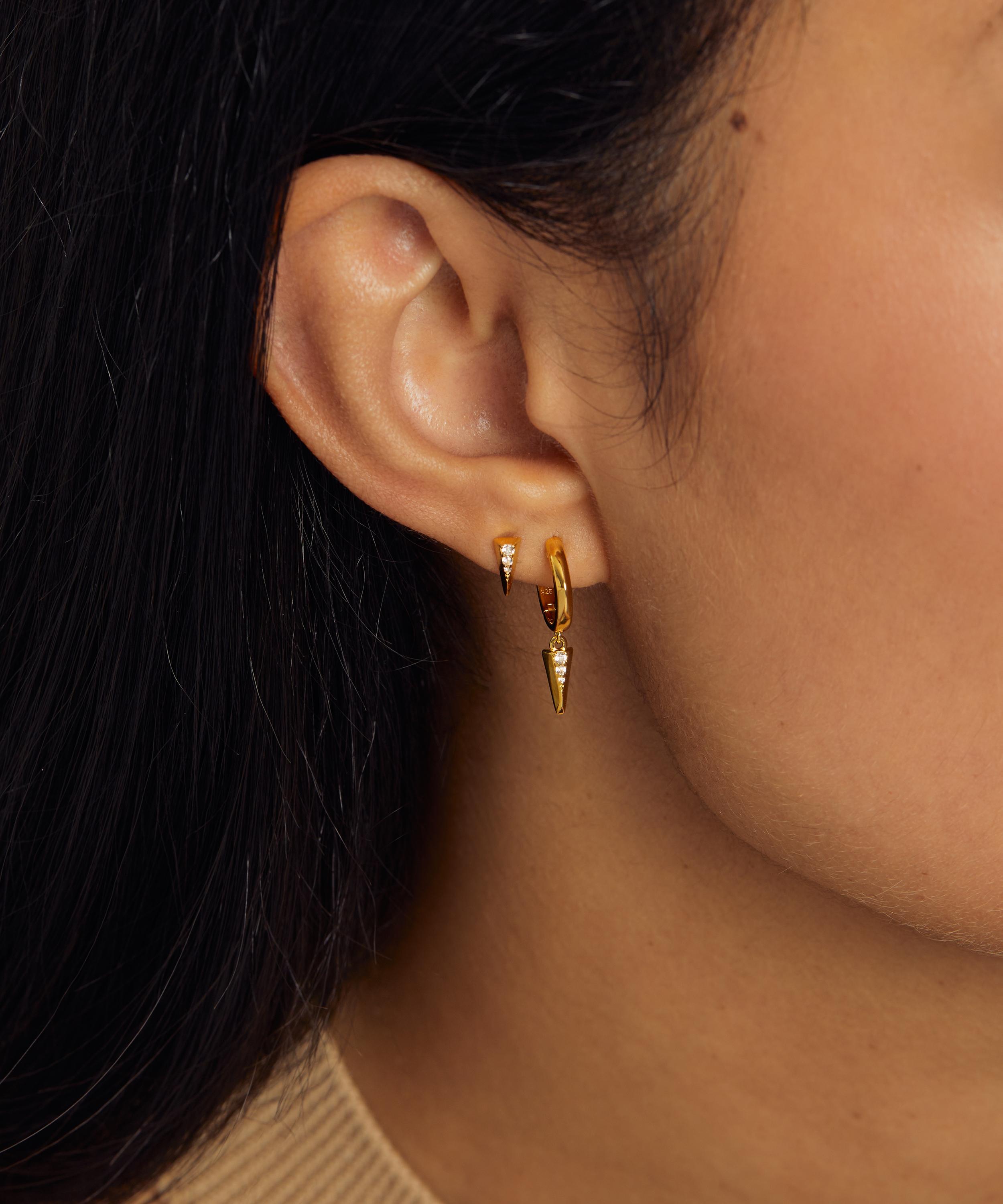 Astley Clarke - 18ct Gold-Plated Vermeil Silver Deco Shard Stud Earrings image number 1