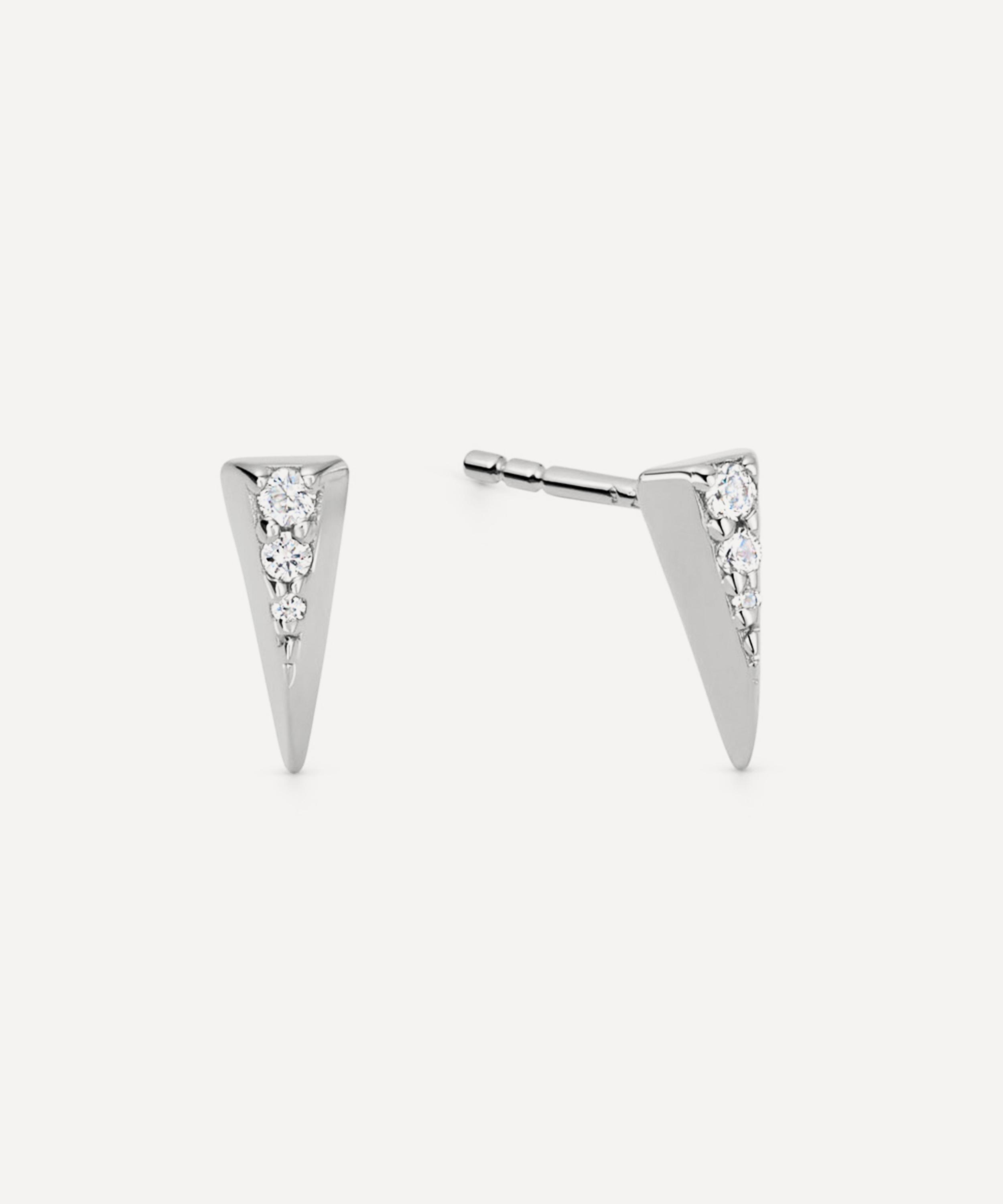 Astley Clarke - Sterling Silver Deco Shard Stud Earrings image number 0
