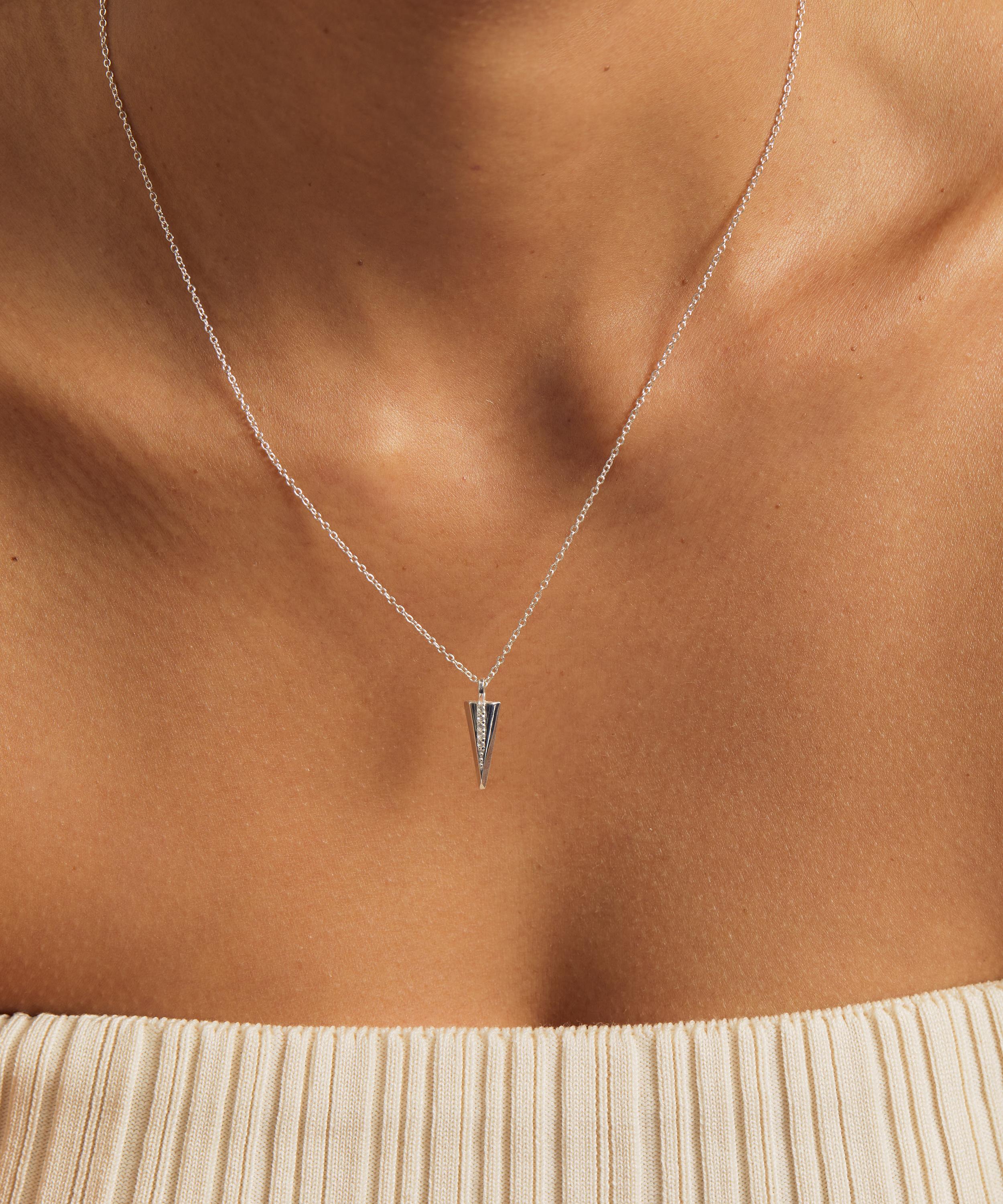 Astley Clarke - Sterling Silver Deco Shard Pendant Necklace image number 1