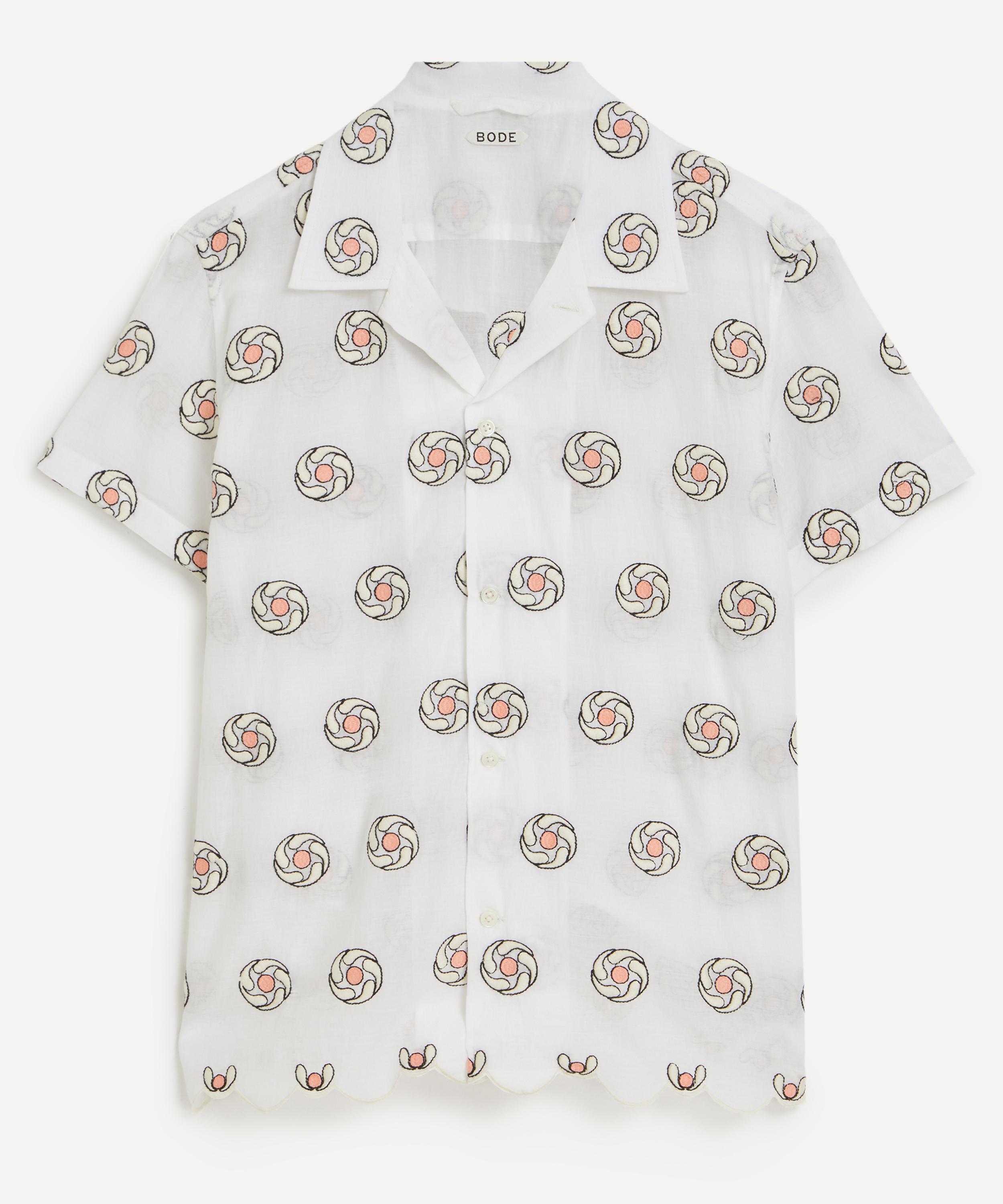 Bode - Floral Aperture Short-Sleeve Shirt