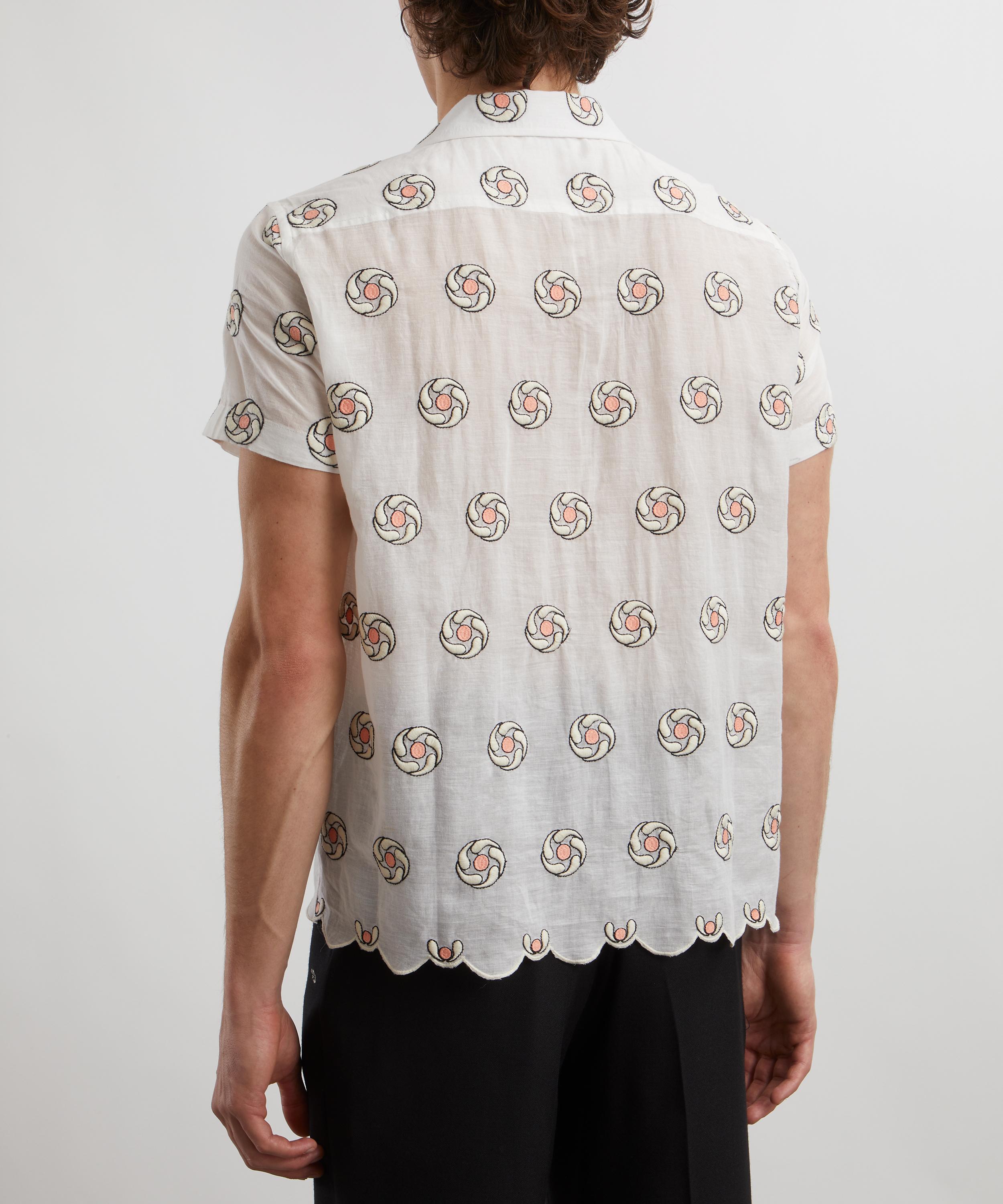 Bode - Floral Aperture Short-Sleeve Shirt image number 3