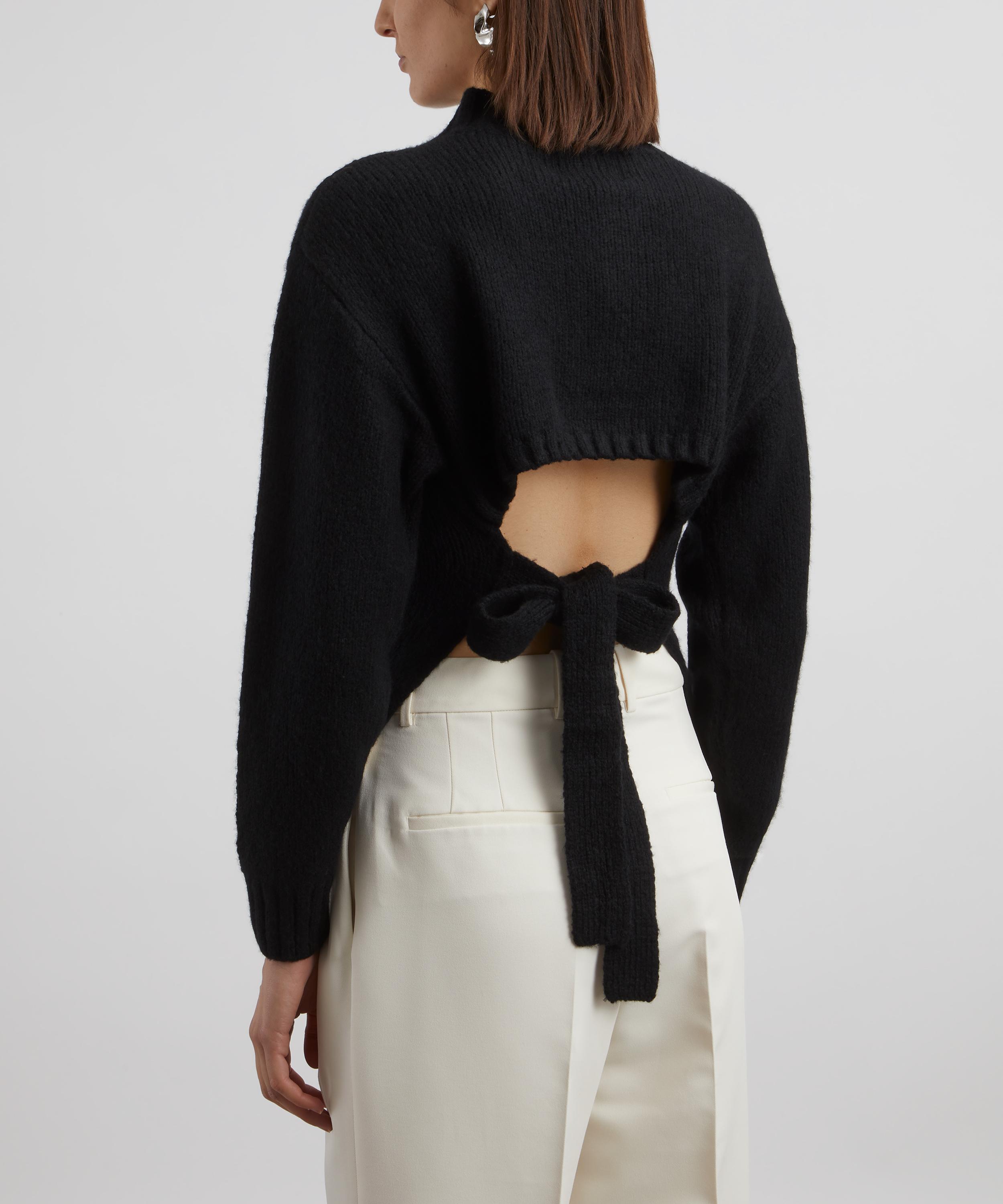 St. Agni - Wool Cashmere Blend Tie Back Jumper image number 3