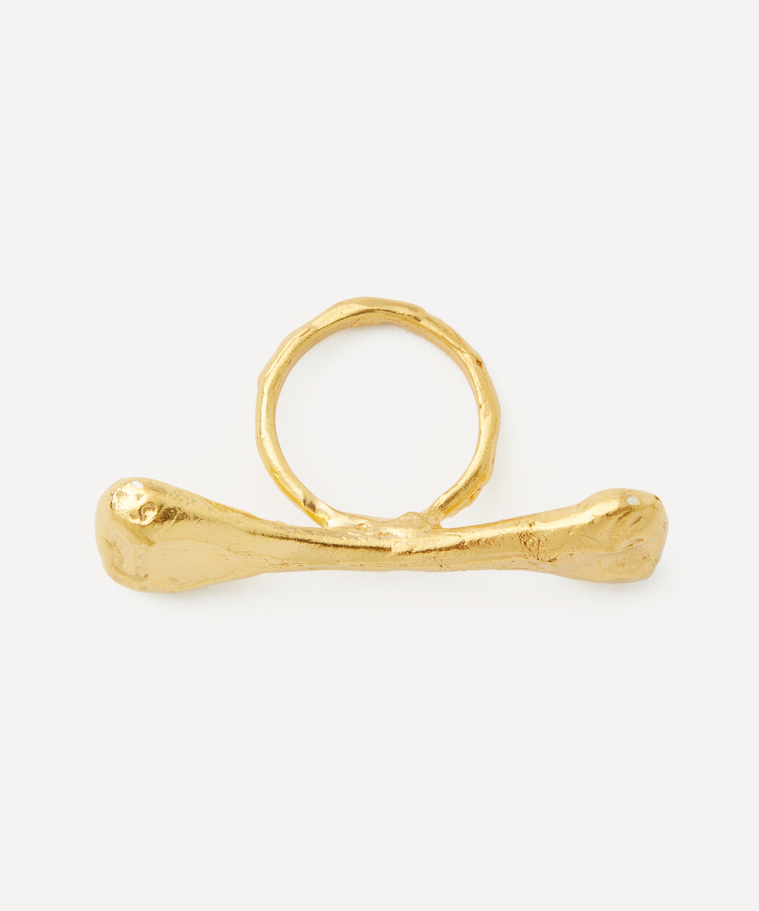 Alighieri - 24ct Gold-Plated Bones of Rebirth Ring image number 1