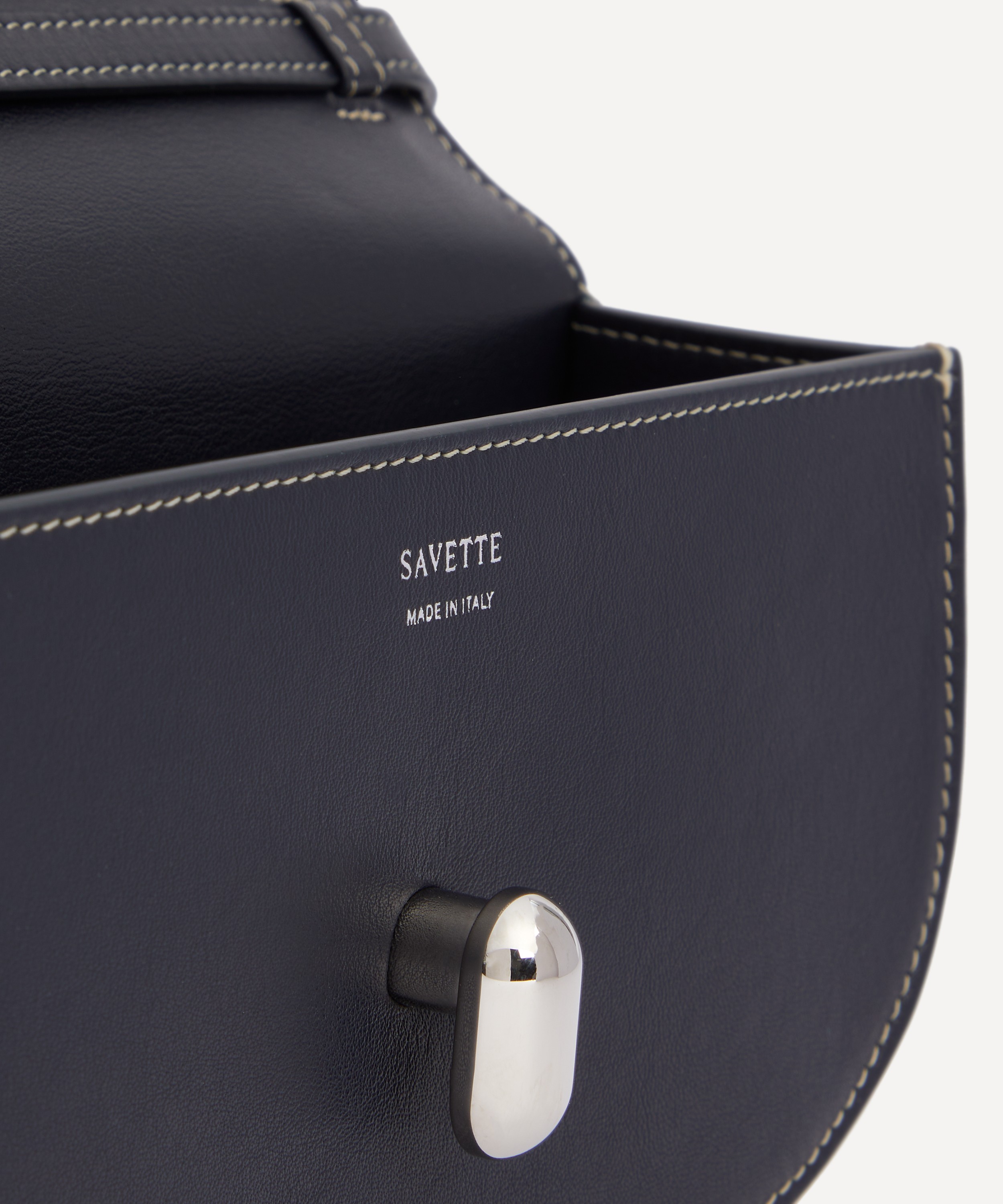 Savette - Tondo Crescent Leather Crossbody Bag image number 3