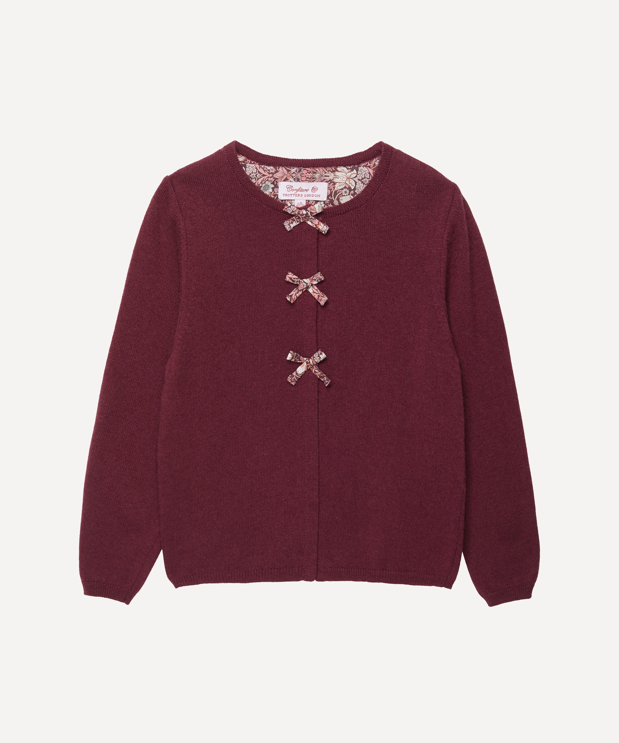 Trotters - Strawberry Thief Bow Cardigan 6-11 Years image number 0