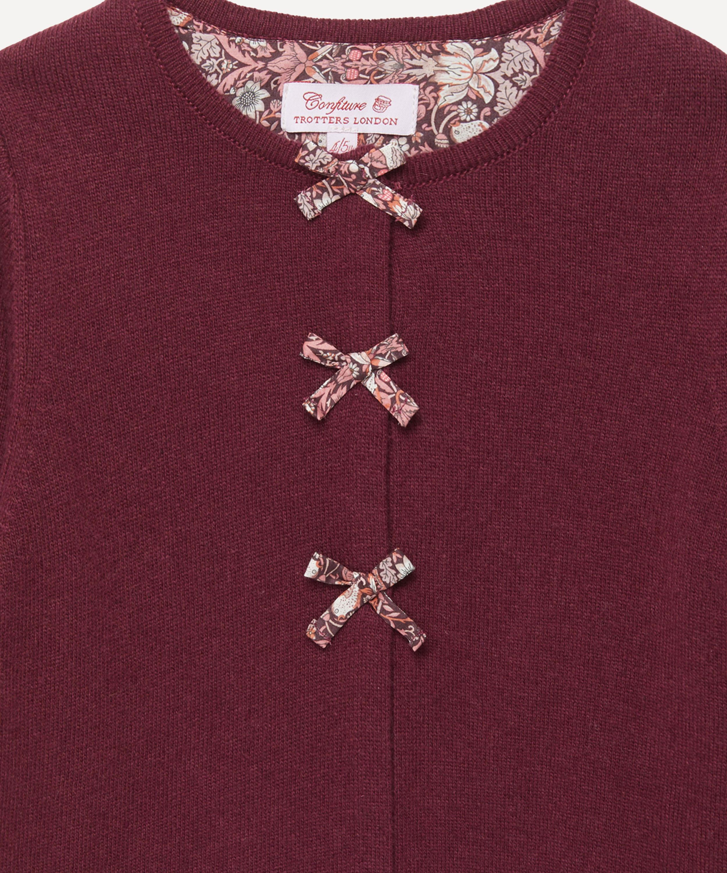 Trotters - Strawberry Thief Bow Cardigan 6-11 Years image number 2