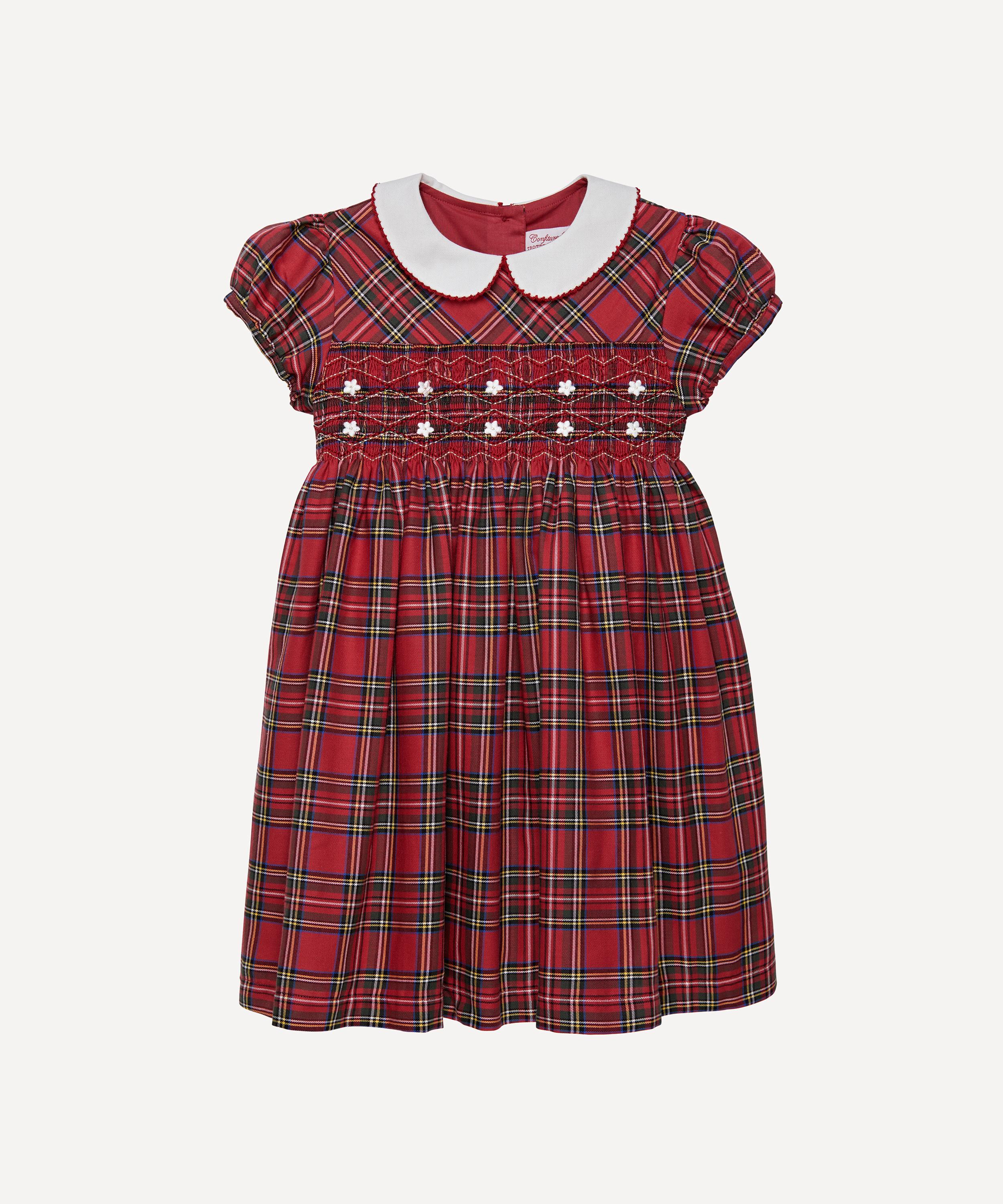 Trotters - Charlotte Tartan Smocked Dress 2-5 Years image number 0