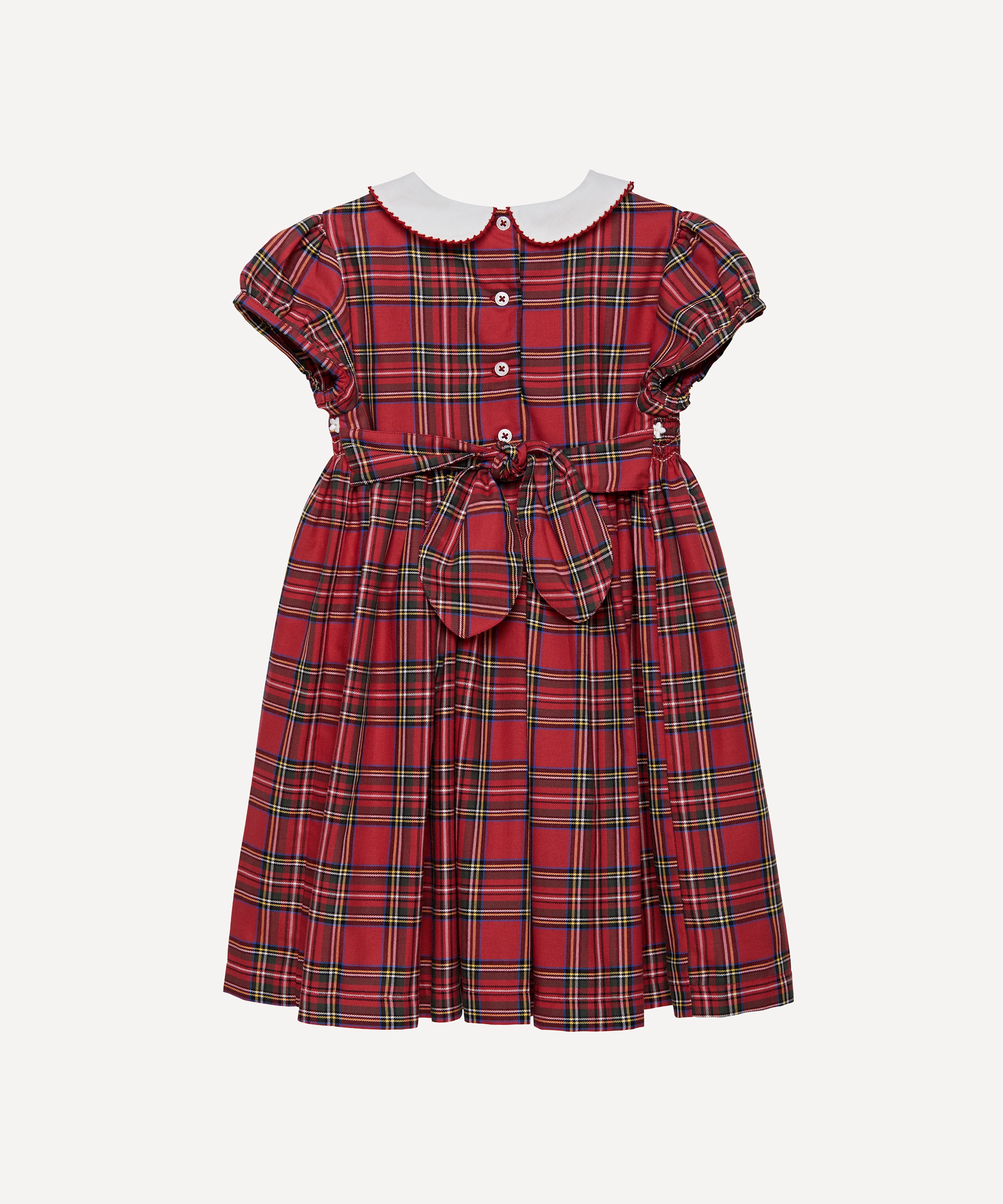 Trotters - Charlotte Tartan Smocked Dress 6-11 Years image number 1