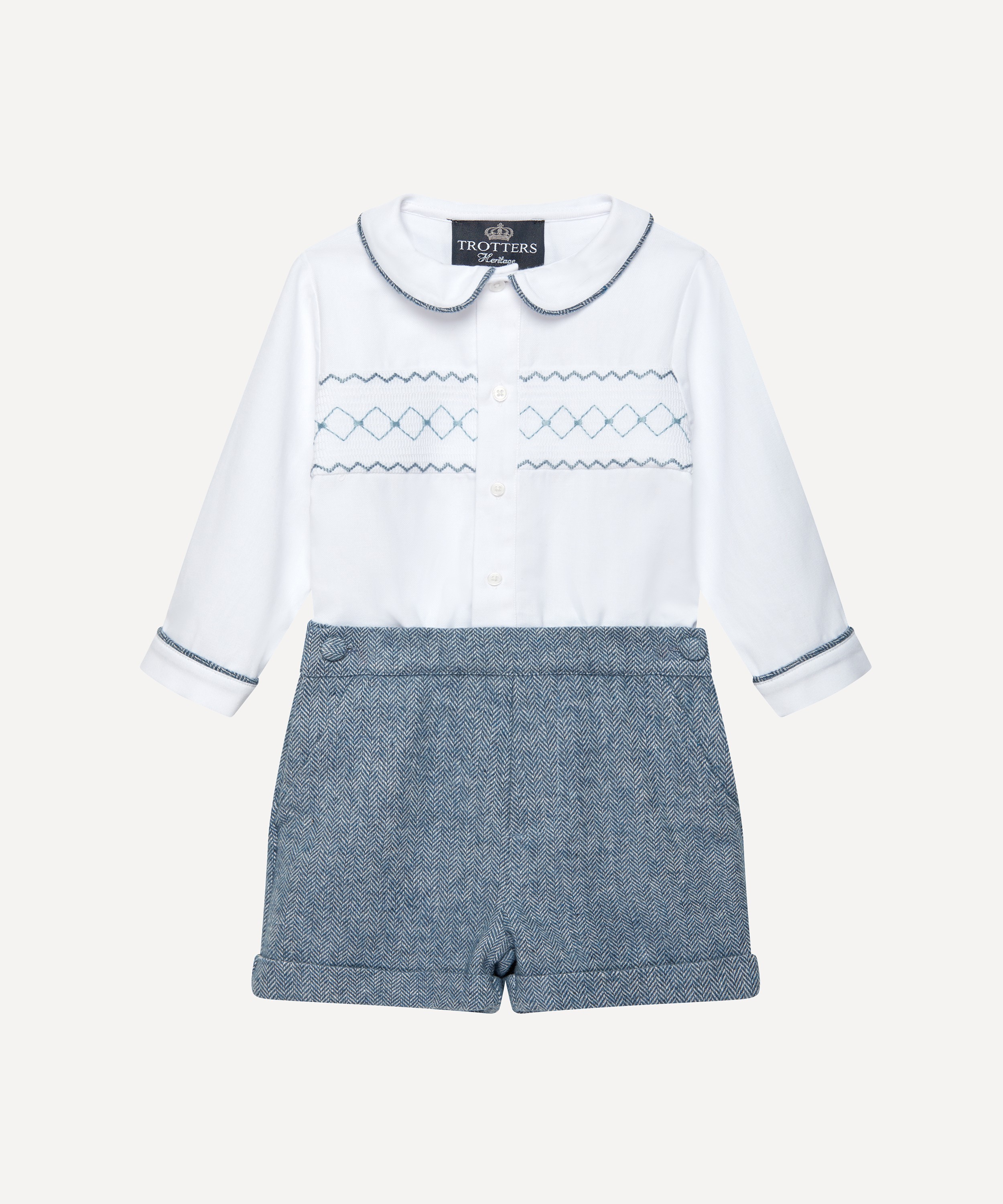 Trotters - Two Piece Smocked Rupert Set 1-4 Years image number 0