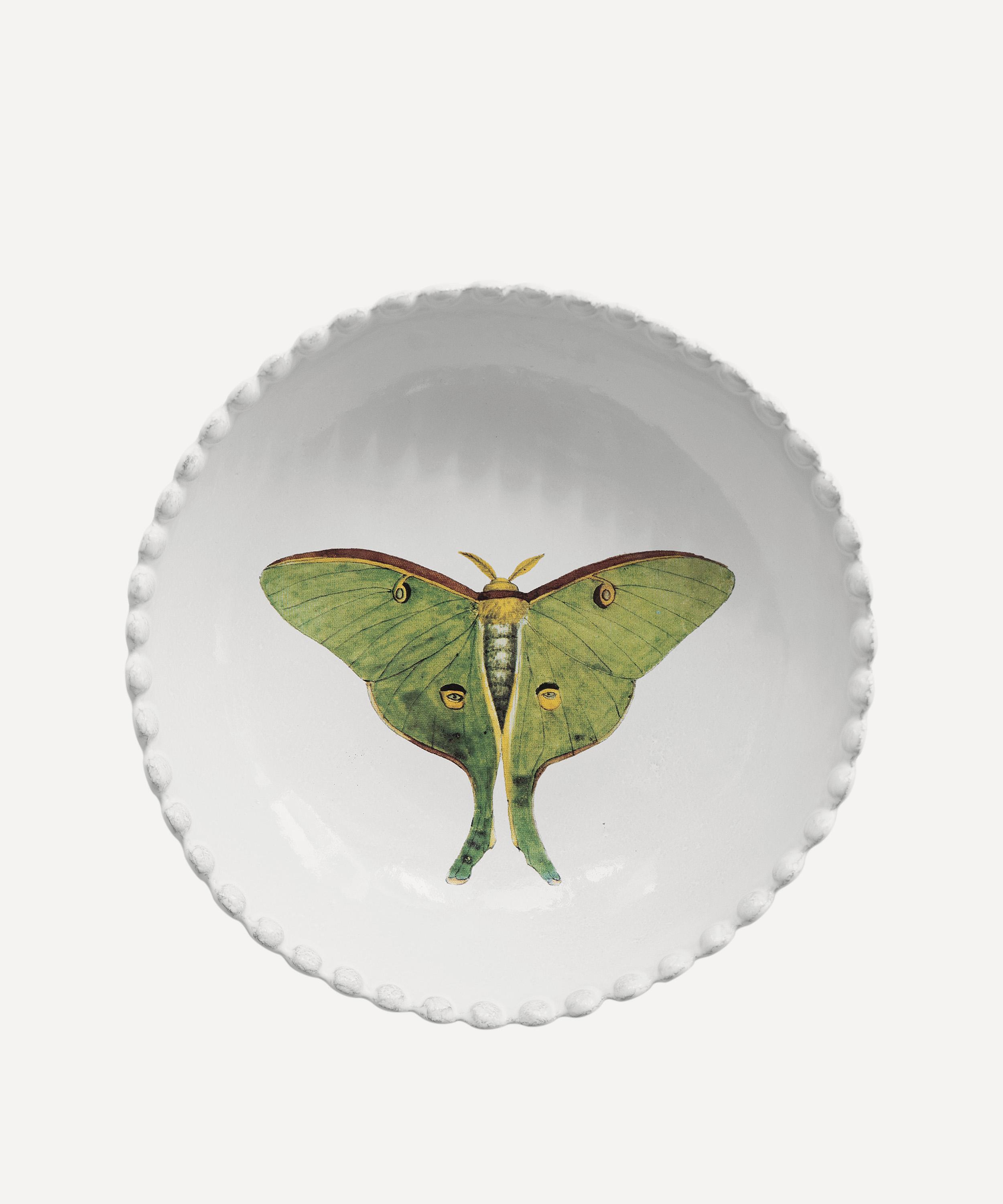 Astier de Villatte - Eyed Green Butterfly Soup Plate image number 0