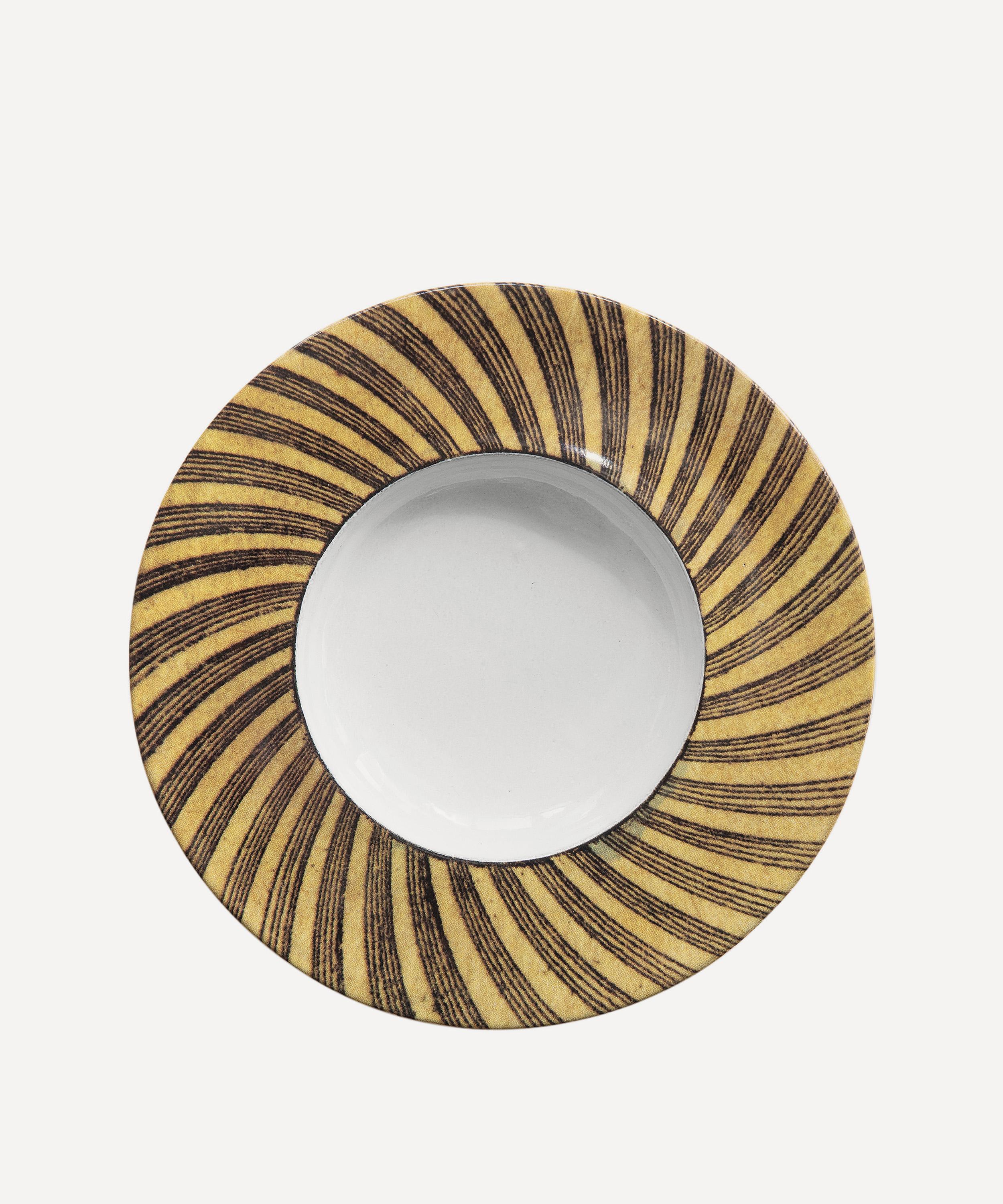 Astier de Villatte - Wide Rim ABC Spiral Dessert Plate image number 0