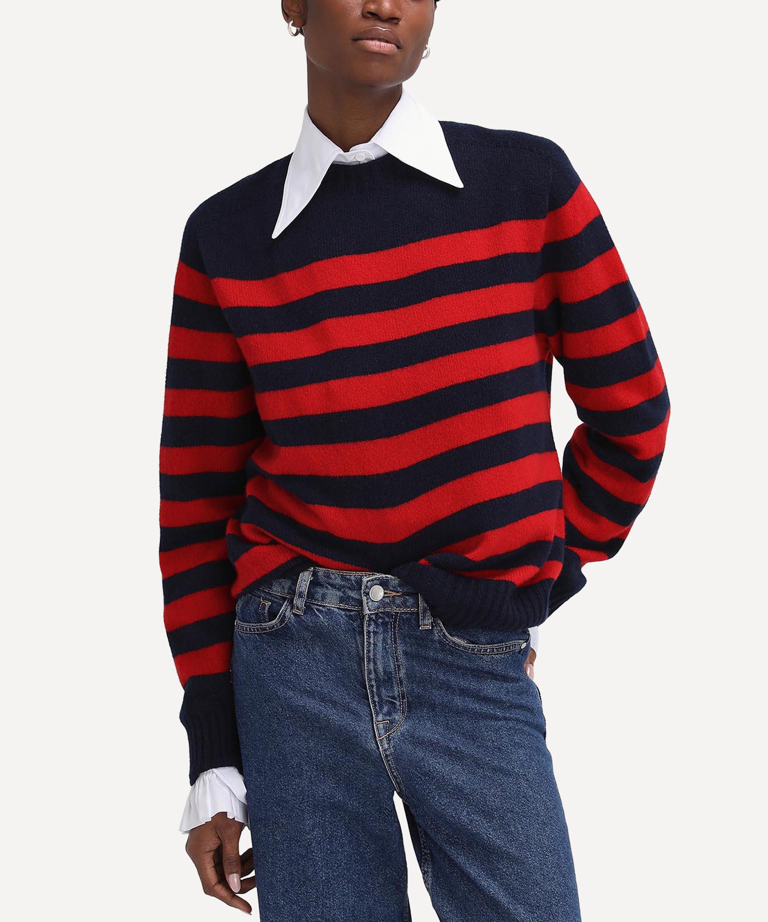 Barbour - x The Edit by Alexa Chung Dominic Striped Crew-Neck Jumper image number 2